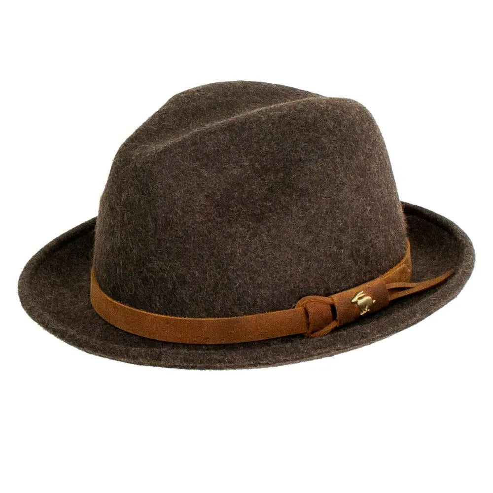 Peter Grimm Gideon Wool Felt Fedora Hat for Men - Classic Vintage Style Dress Hat for Outdoor, Travel & Special Occasions