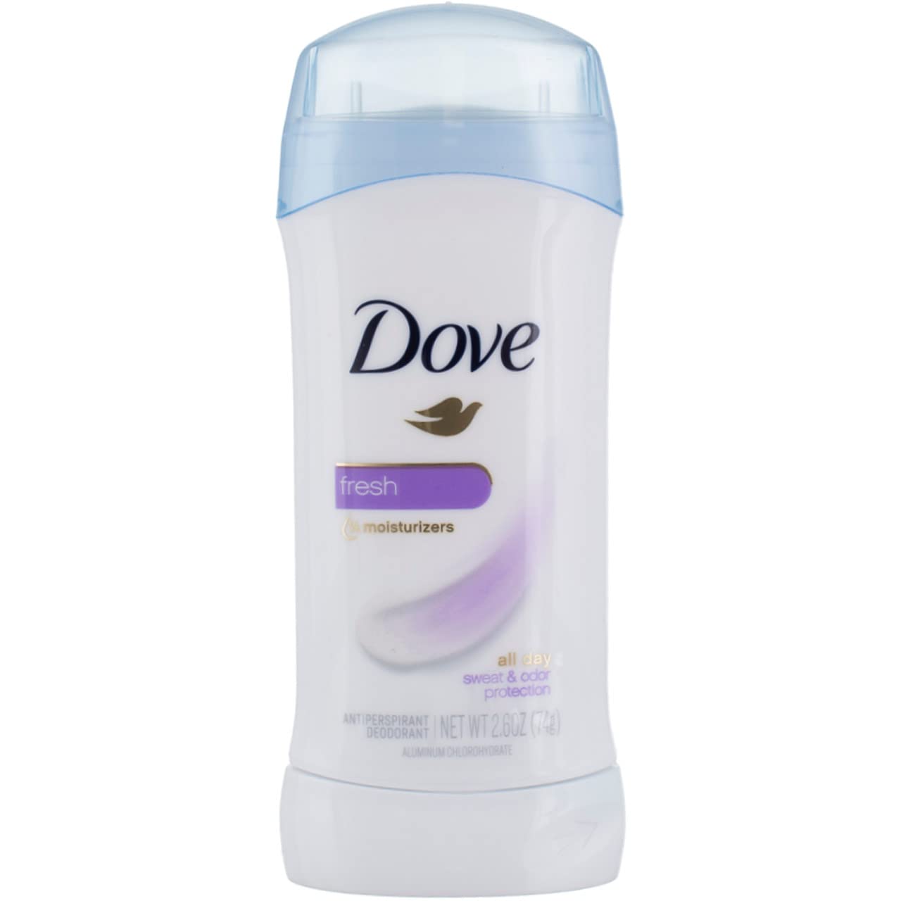 Dove Antiperspirant Deodorant for Women & Men, Fresh Scent 2.6 oz (2-Pack) - All-Day Odor & Wetness Protection for Gym, Work & Daily Use