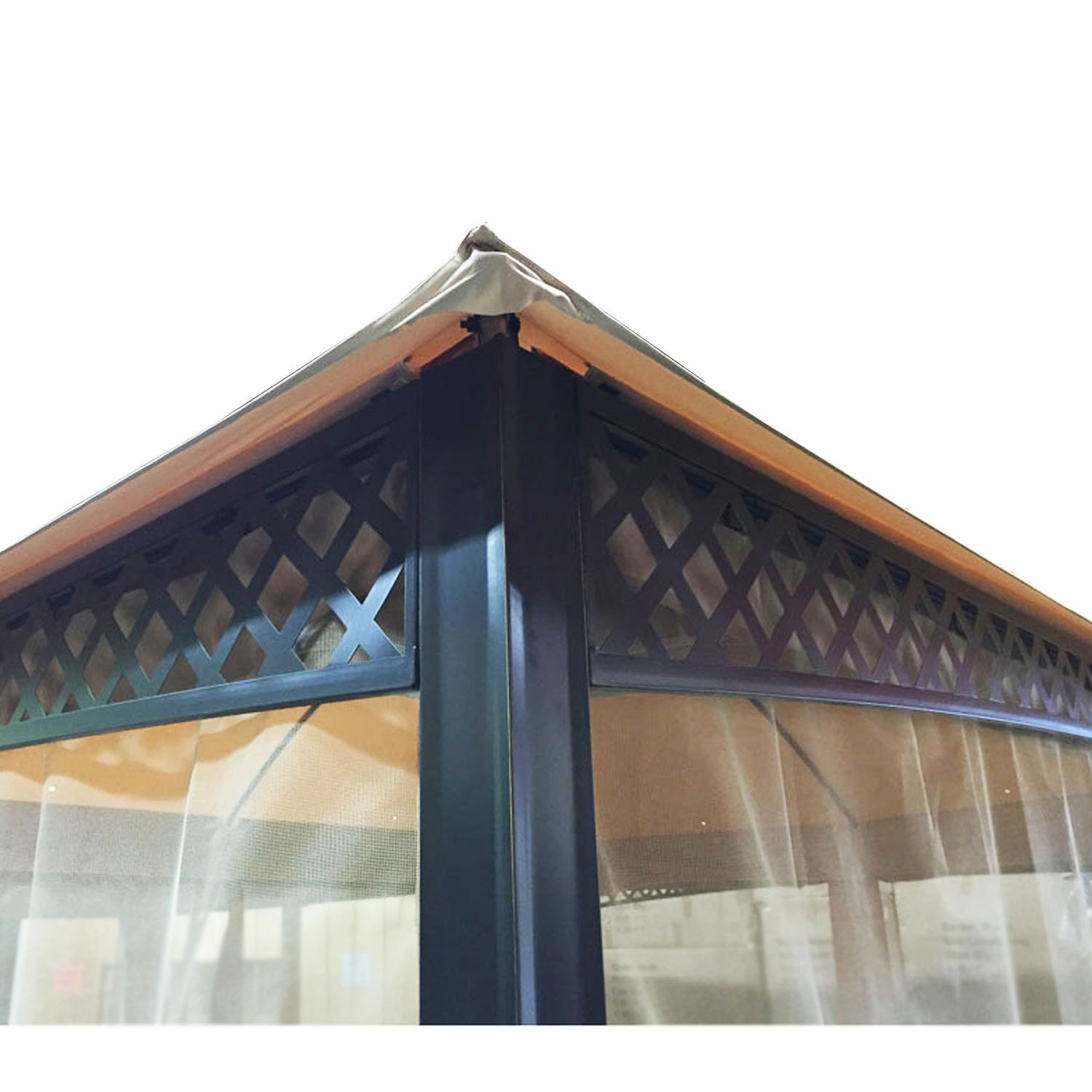 Replacement Canopy for Windsor Gazebo Models L-GZ717PST-C, A111001701, 810213583 - Riplock 350 Beige Top Cover - Perfect for Outdoor Patio, Backyard, and Garden Shade Protection