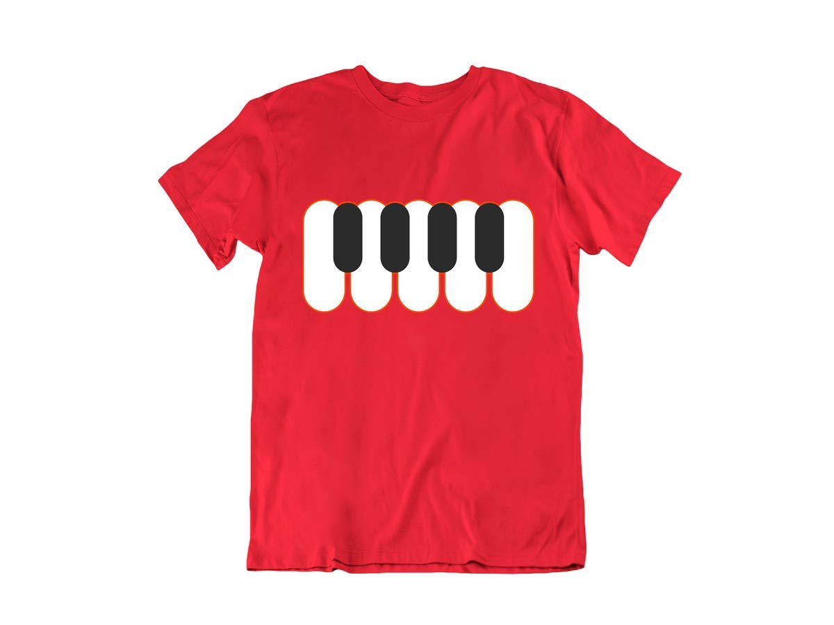 Stylish Piano Keyboard Cotton T-Shirt for Musicians - Funny Music Lover Gift - Perfect for Concerts, Music Classes & Casual Wear
