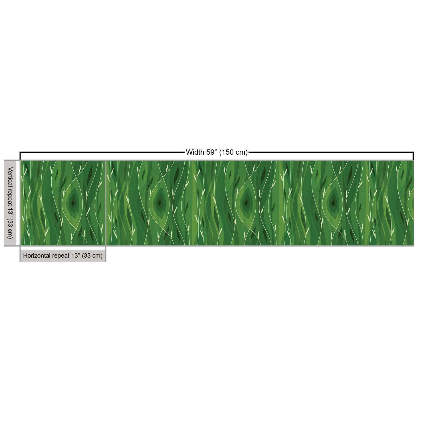 Ambesonne Green Fabric by The Yard - Retro Spring Abstract Leaf Design Vertical Wavy Twigs - Decorative Upholstery Fabric for Sofa, Curtains & Home Decor - 10 Yards Fern Green Pale Green - Perfect for DIY Projects, Crafting & Seasonal Home Makeovers