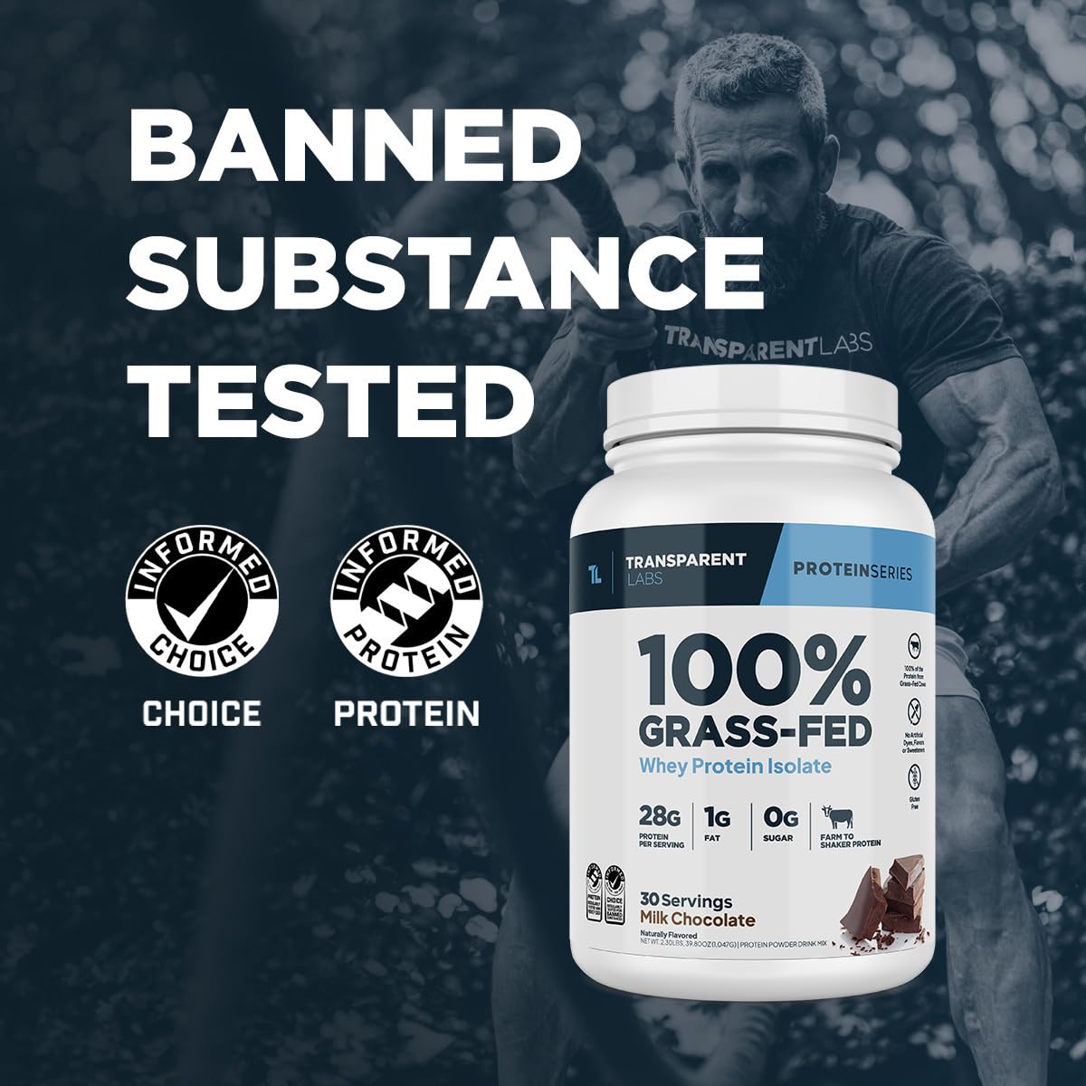 Transparent Labs Grass-Fed Whey Protein Isolate Powder - 28g Protein per Serving, 9 Essential Amino Acids, Gluten Free, Naturally Flavored French Vanilla - 30 Servings for Post-Workout Recovery & Muscle Building
