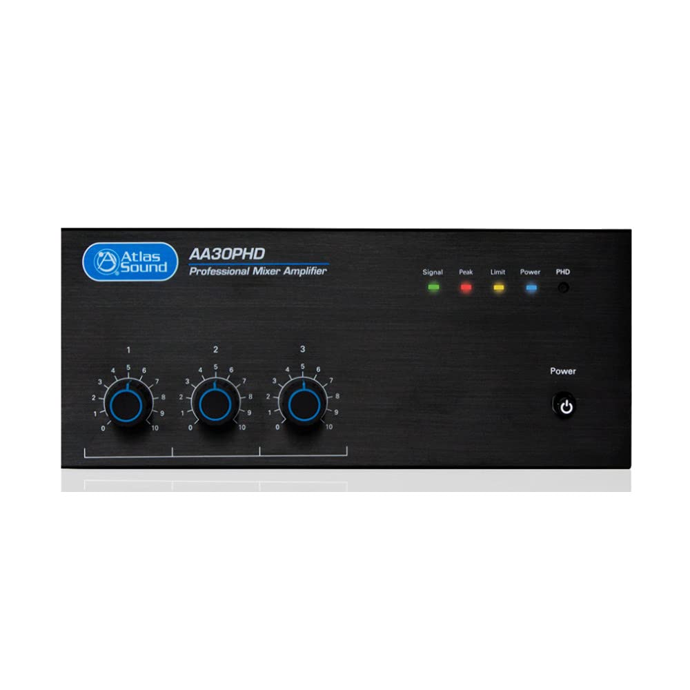 Atlas Sound 30W 3-Channel Mixer Amplifier - Professional Audio Mixing for Home Studio, DJ Setup & Live Performances