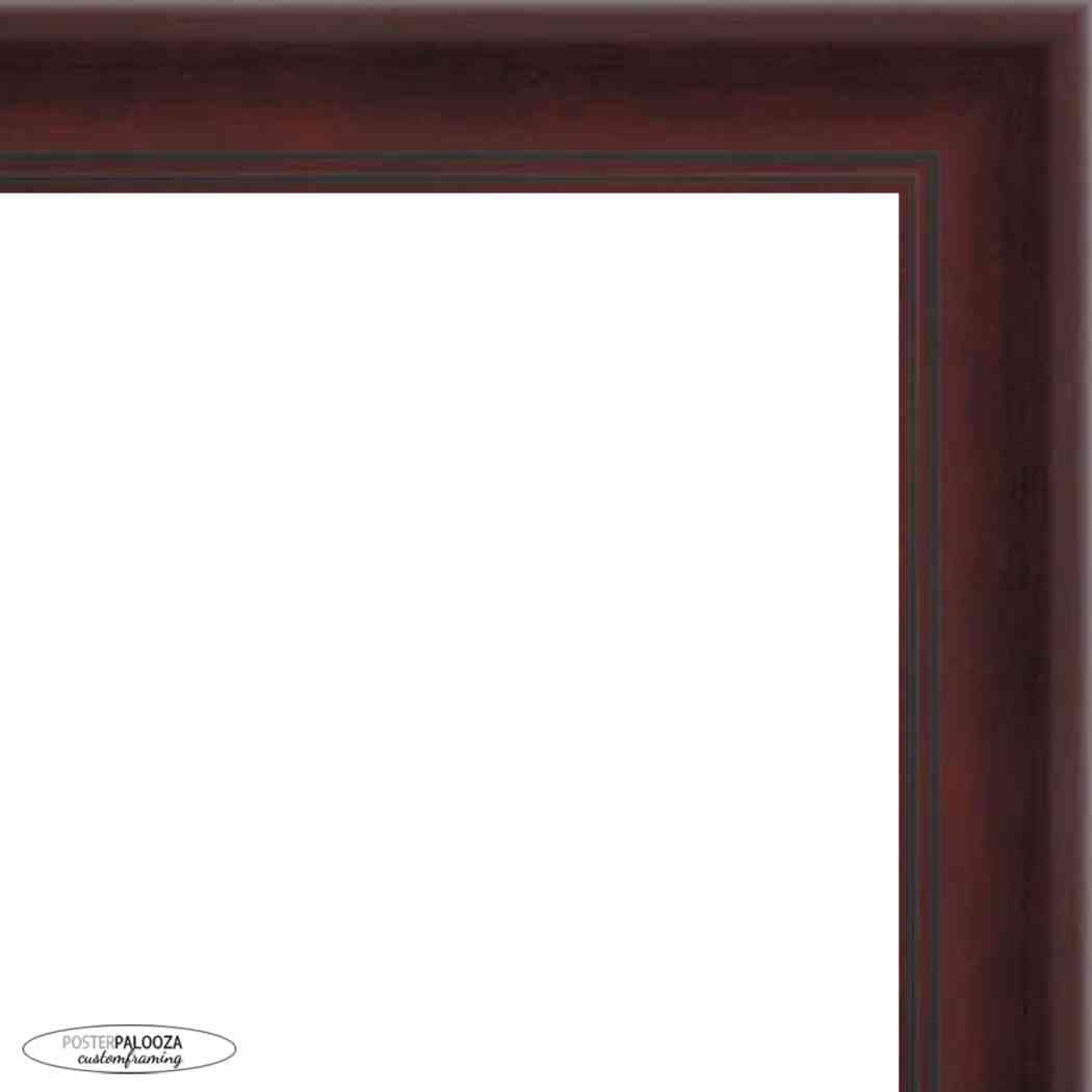 13.5x40 Modern Mahogany Wood Panoramic Picture Frame with UV Acrylic, Backing & Hanging Hardware - Perfect for Wall Art, Family Photos & Large Poster Displays in Living Rooms, Offices & Galleries