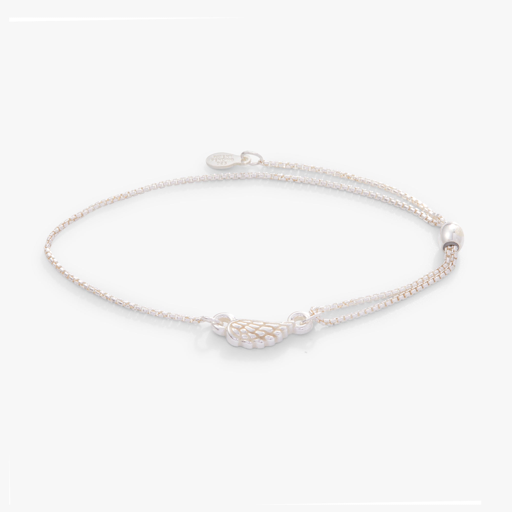 Angel Wing Pull Chain Bracelet for Women - Sterling Silver Adjustable Charm Bracelet - Gift for Her, Birthday, Anniversary - Perfect for Everyday Wear & Special Occasions