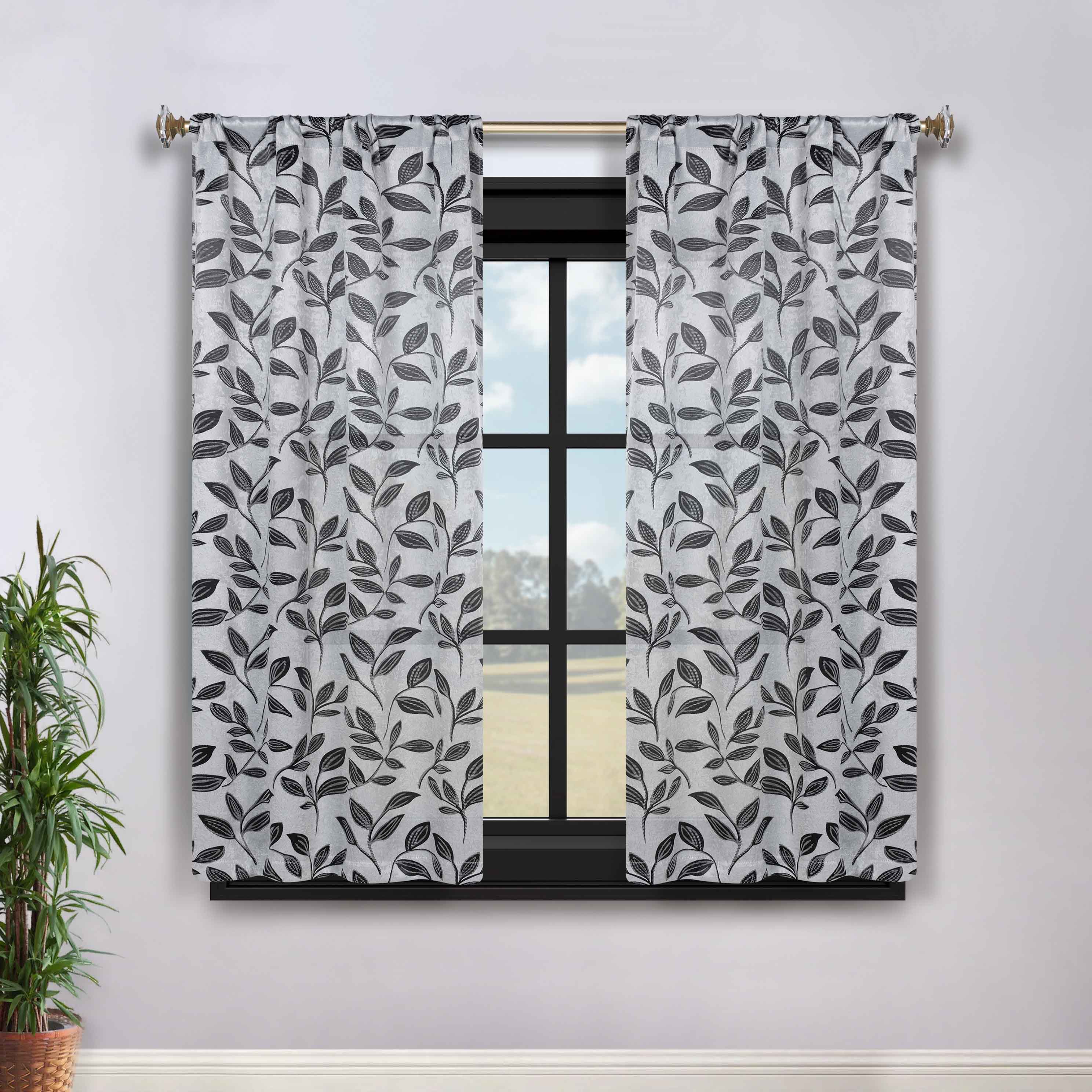 Blackout Curtains with Rod Pocket - Set of 2 Panels for Room Darkening & Privacy - Perfect for Bedrooms, Living Rooms & Home Theater