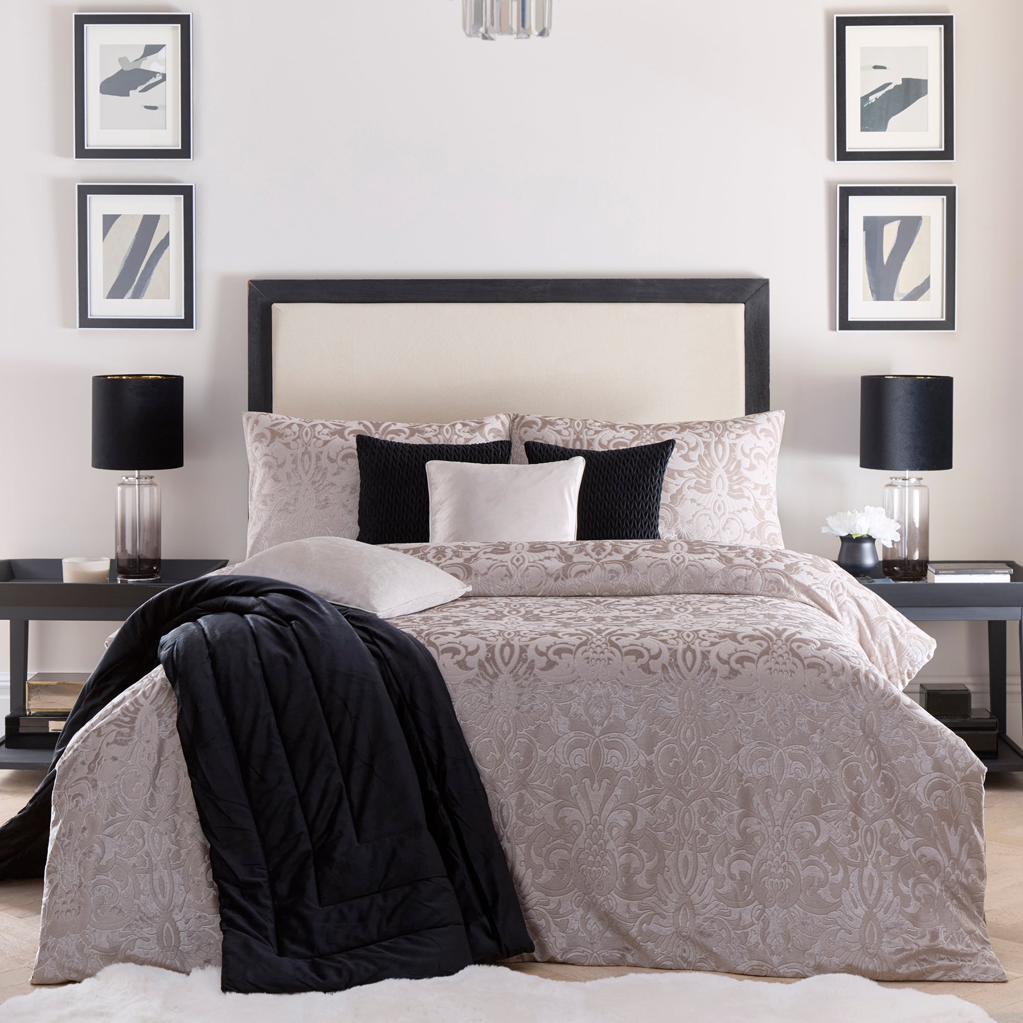 Laurence Llewelyn Bowen Firenza Duvet Cover Set - Premium Linen Bedding for Luxury Bedrooms | Soft & Breathable Queen/King Size Duvet Cover with Pillowcases | Perfect for Master Bedrooms, Guest Rooms & Hotels