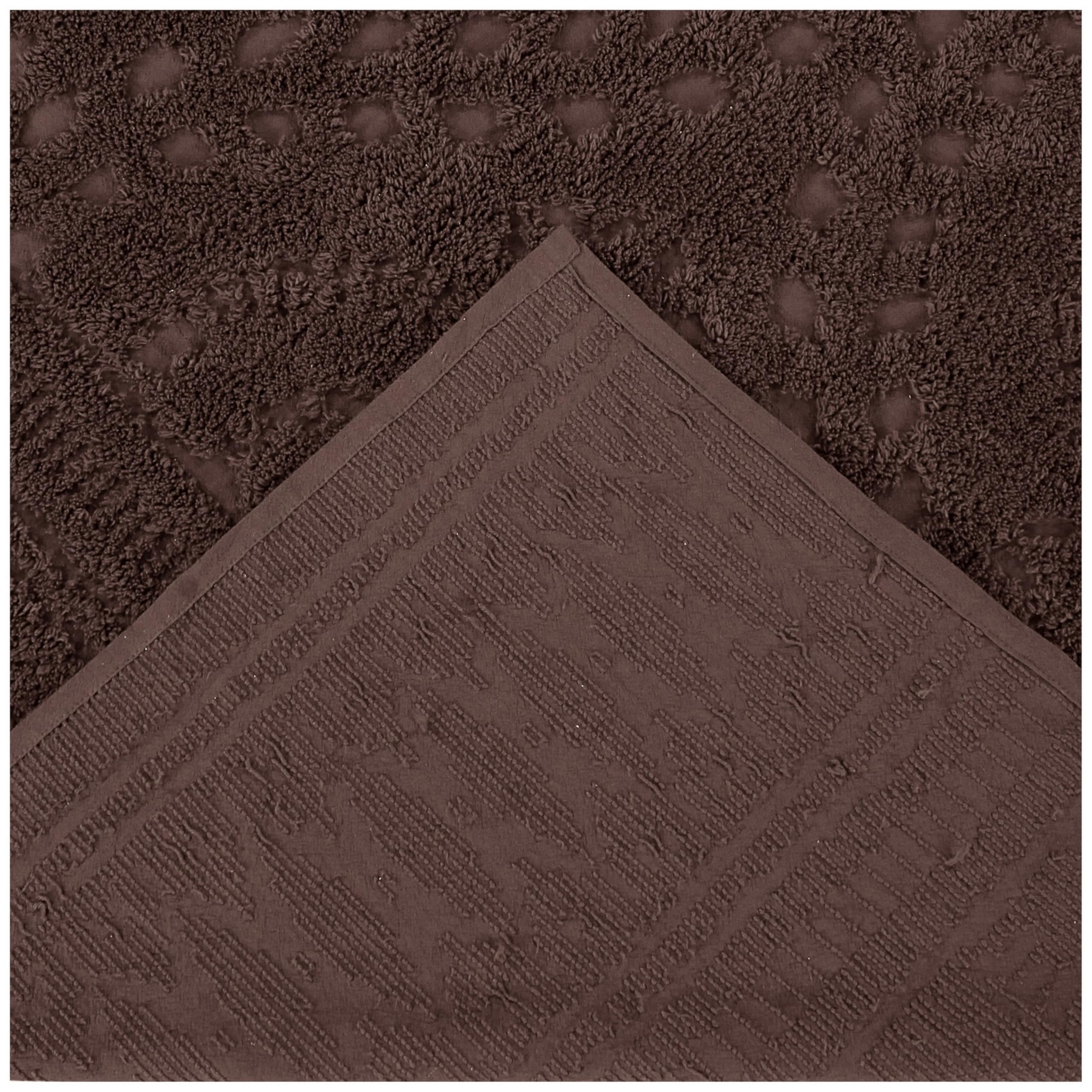 Better Trends Chenille Bedspread Set 3 Pieces - 100% Cotton Full/Double Size Chocolate Brown Medallion Pattern Bedding with 2 Standard Shams | Luxurious Soft Feel, All-Season Comfort, Machine Washable | Perfect for Master Bedroom, Guest Room & Cozy Home Decor (Rio Collection)