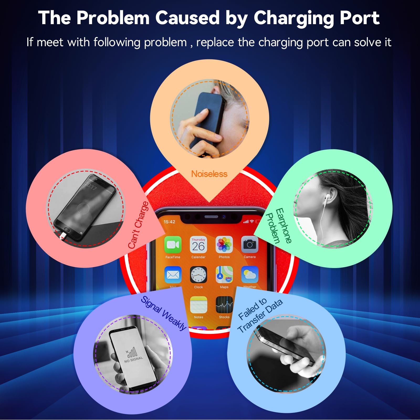 Original iPhone 11 Charging Port Replacement - USB Dock Connector Flex Cable Assembly with Repair Tools | Compatible with iPhone 11 | Fast Charging & Data Transfer | DIY Repair Solution for Home & Professional Use