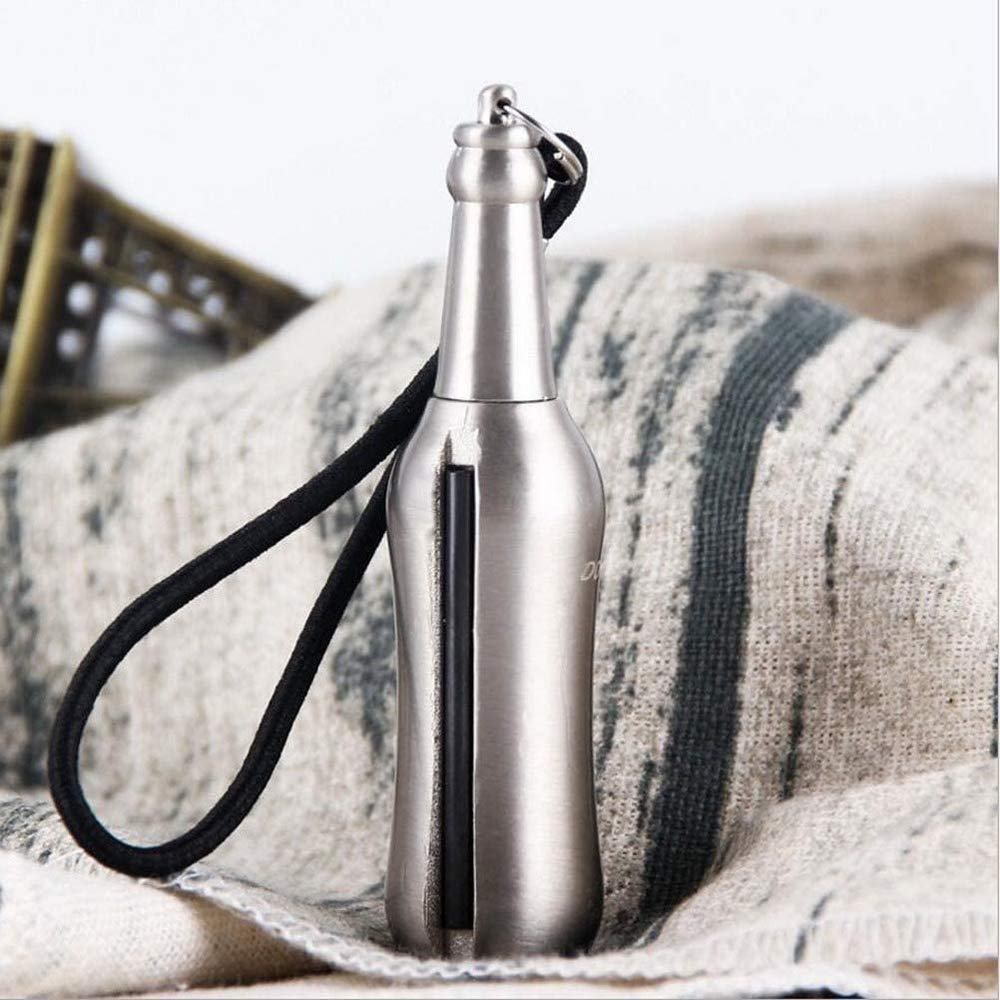 Waterproof Permanent Match Keychain - Portable Flint Metal Fire Starter for Camping, Hiking & Emergency Survival Kits | Reusable Outdoor Lighter