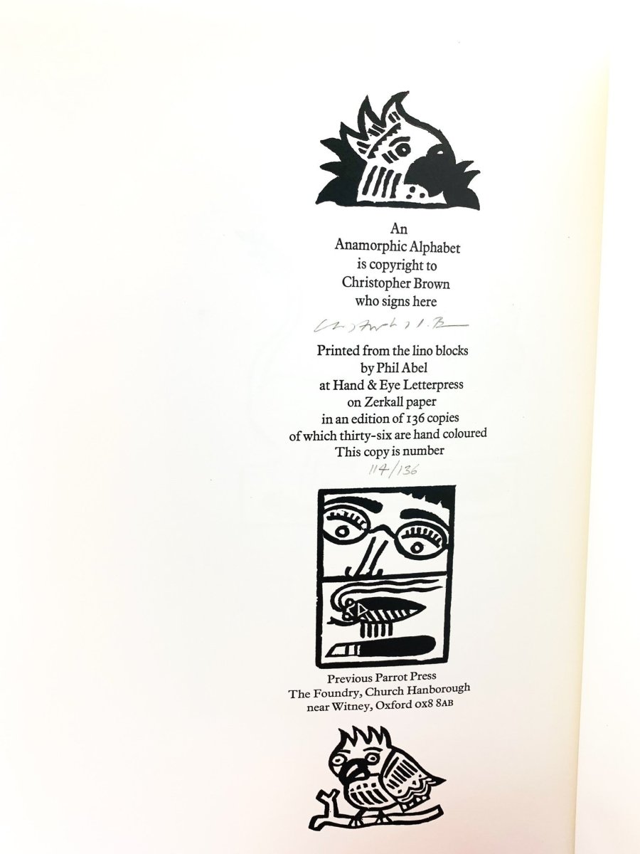 An Anamorphic Alphabet by Christopher Brown - Signed First Edition | Unique Art Book for Collectors & Design Enthusiasts | Perfect Gift for Book Lovers & Home Decor
