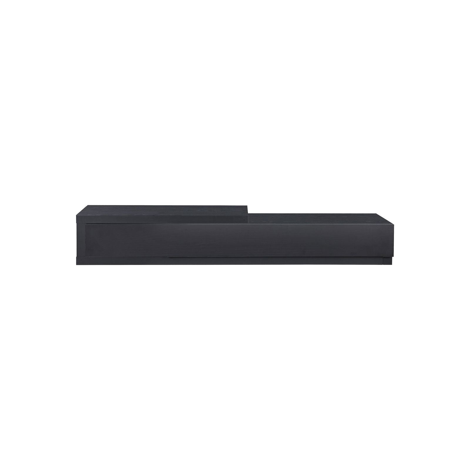 Criterion Durham Extendable TV Stand 260cm - Modern Lowline TV Unit in Black Oak for Living Room & Home Theater Setup