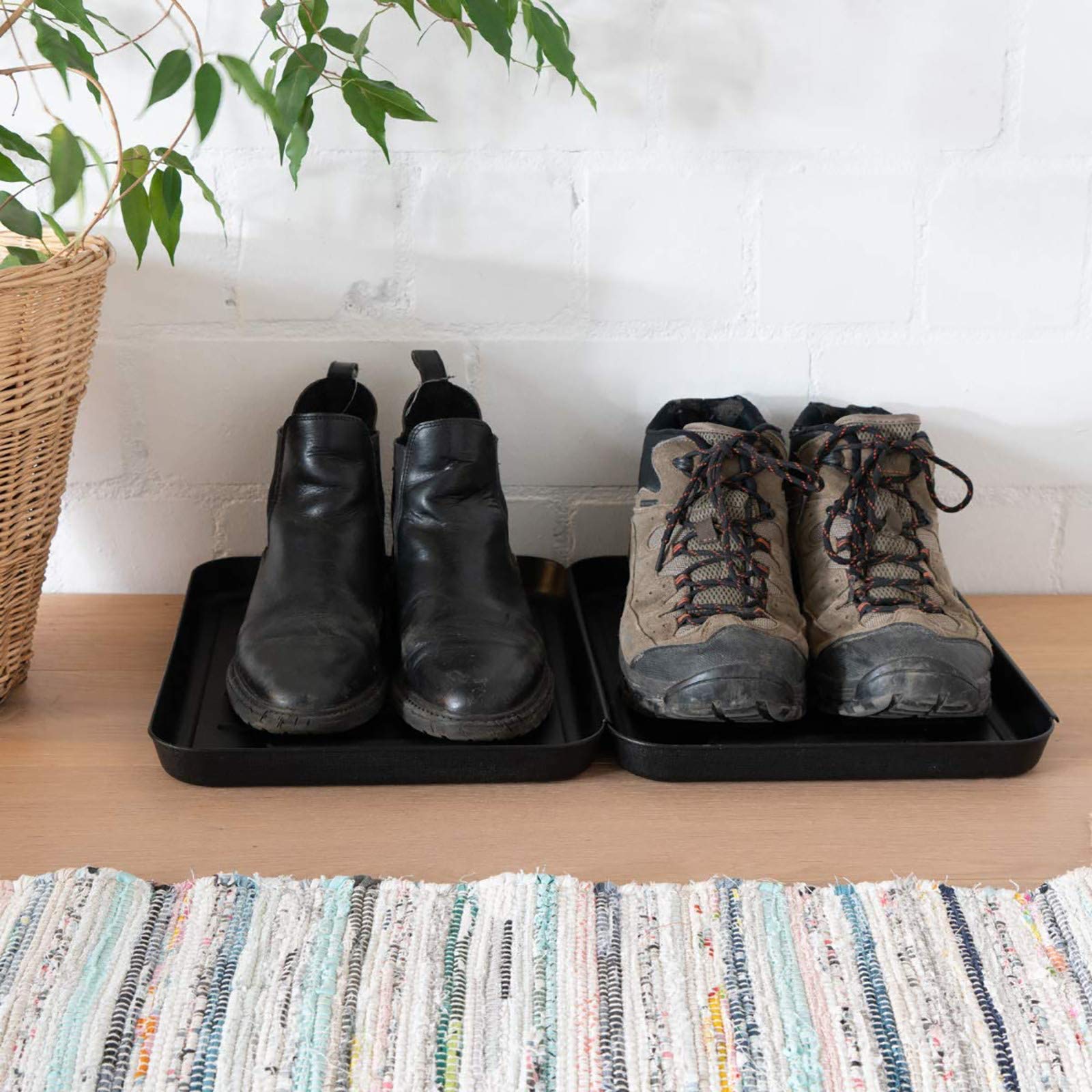 3-Pack Multipurpose Boot Tray & Shoe Mat - Waterproof Floor Protector for Indoor/Outdoor Use - Perfect for Entryway, Mudroom, Pet Food Area & Garden Tool Storage