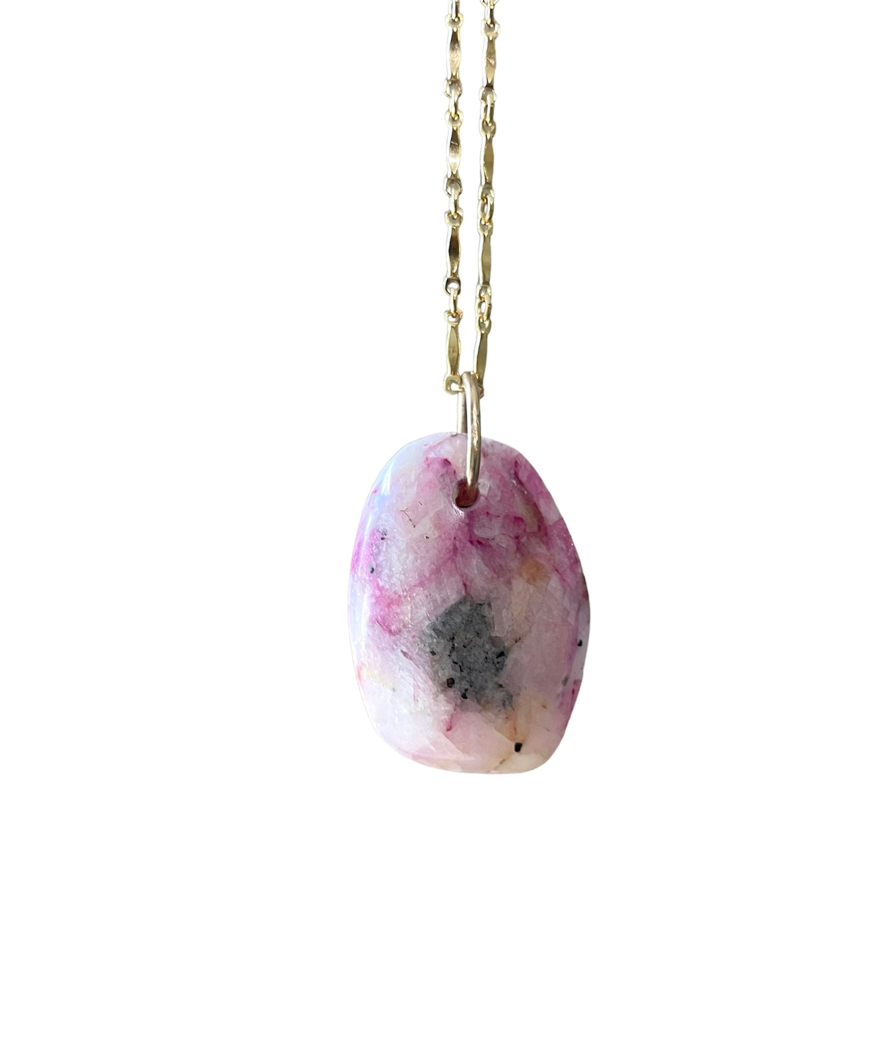 Pink Cobalto Calcite Statement Necklace - Handmade Gemstone Jewelry for Women, Boho Chic Necklace for Party, Wedding & Special Occasions