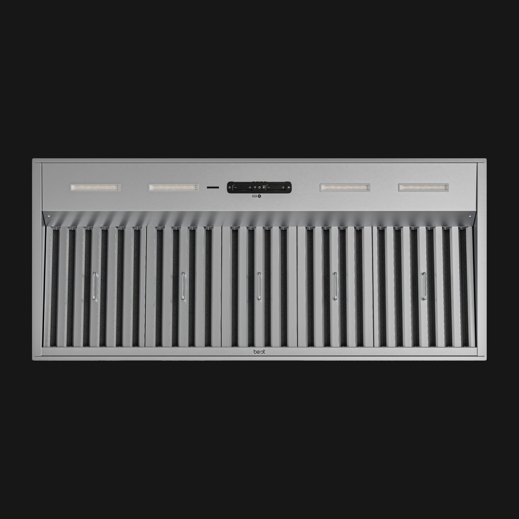 HBN536912SS 36 Inch Stainless Steel Built-In Range Hood with True IQ Blower System - 1240 CFM, 20 1/4