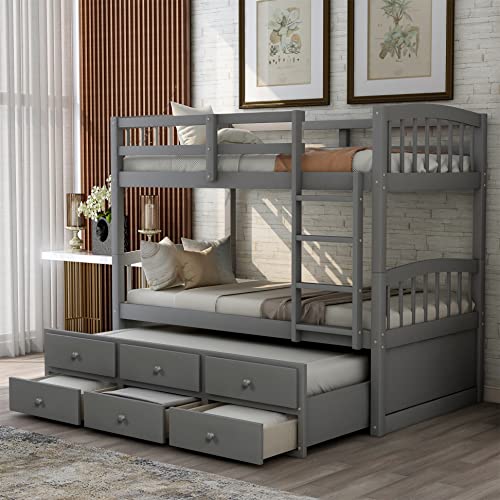 Gray +Trundle +Drawers