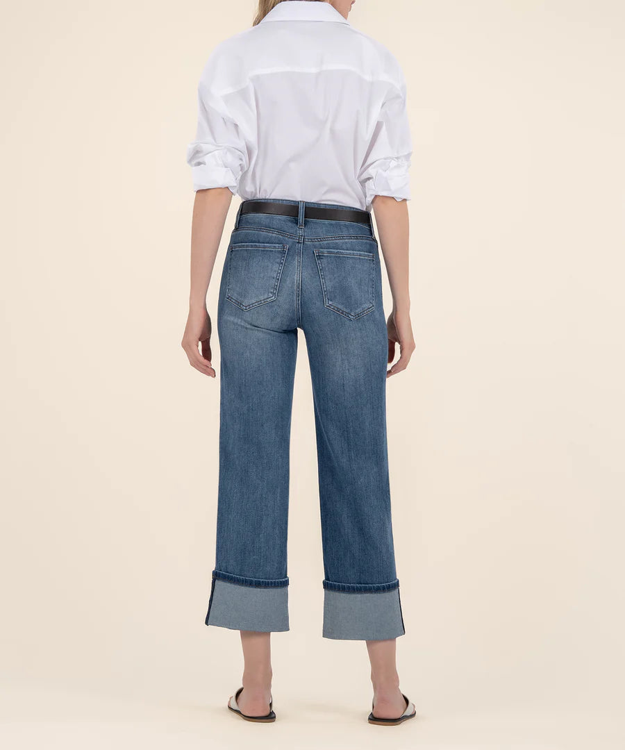 Kut Charlotte High Rise 4 Roll Up Jeans for Women - Stretch Denim Skinny Jeans with Rolled Hem | Perfect for Casual Outfits, Date Nights & Street Style Fashion