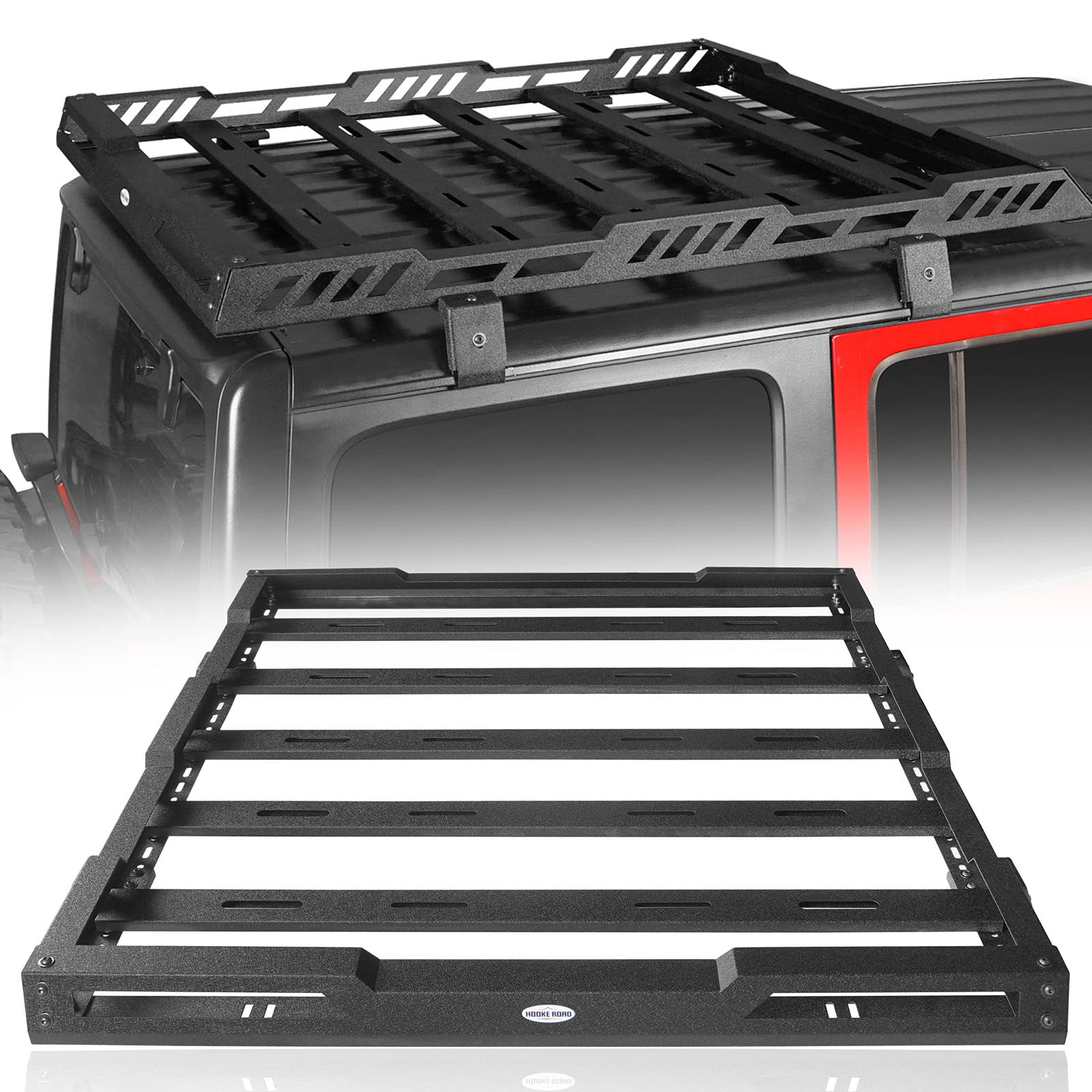 u-Box Heavy Duty Off-Road Roof Rack Cargo Basket - Universal Rooftop Luggage Carrier for Jeep Wrangler JL (2018-2025) & Gladiator JT (2020-2025) | Waterproof & Durable Steel Construction | Perfect for Camping, Road Trips & Outdoor Adventures