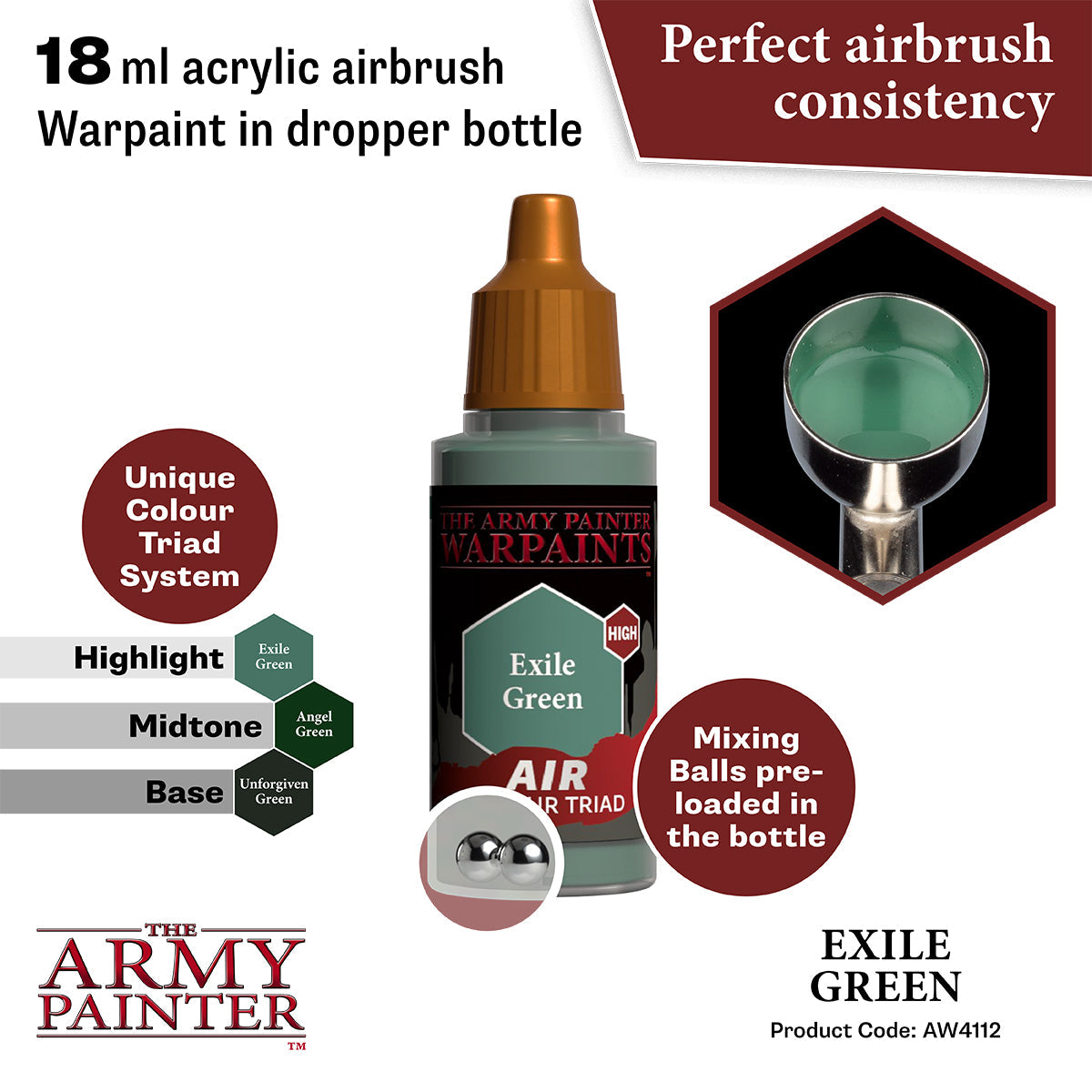 Warpaints Air: Exile Green - Premium Matte Eyeshadow Palette for Professional Makeup Artists & Beauty Enthusiasts | Perfect for Everyday Wear, Special Occasions & Photo Shoots