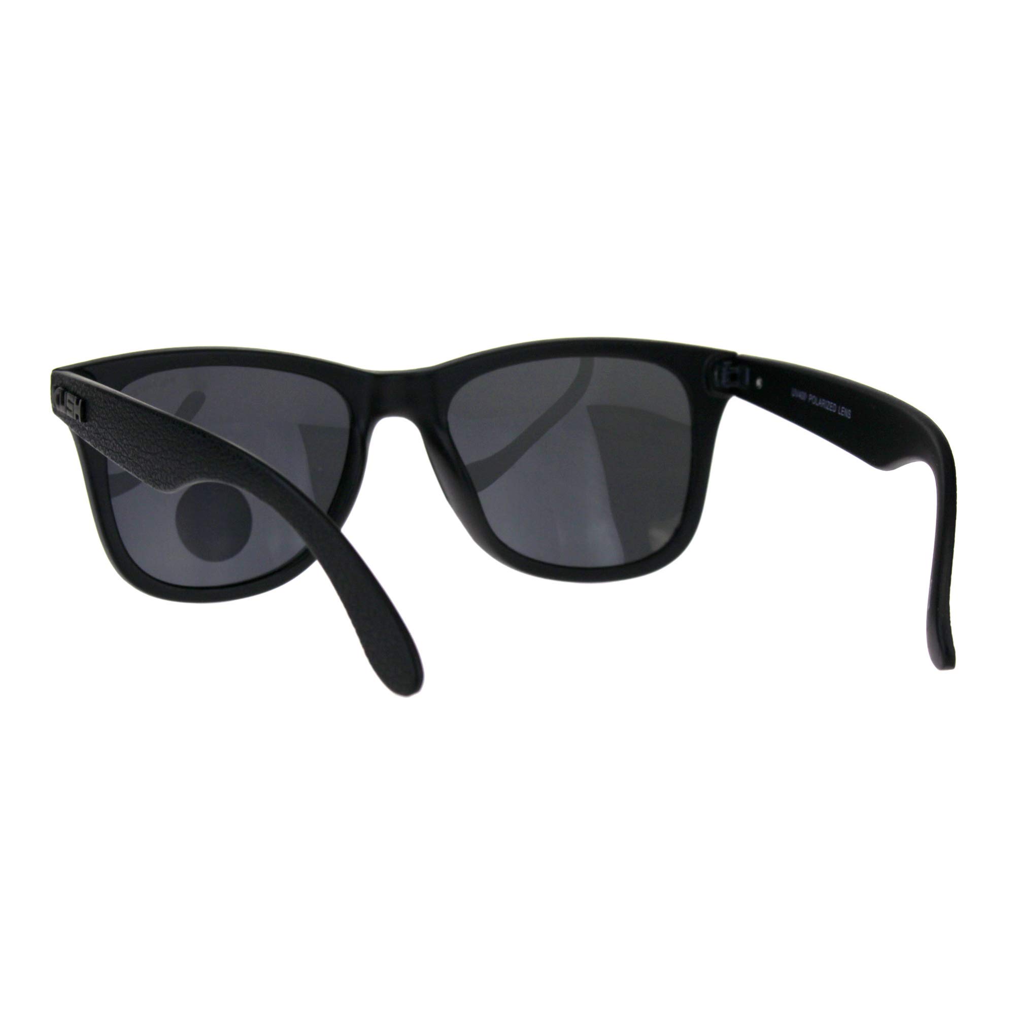 PASTL Polarized Sunglasses for Men & Women - Textured Matte Black Square Frame UV Protection - Perfect for Driving, Fishing & Outdoor Activities