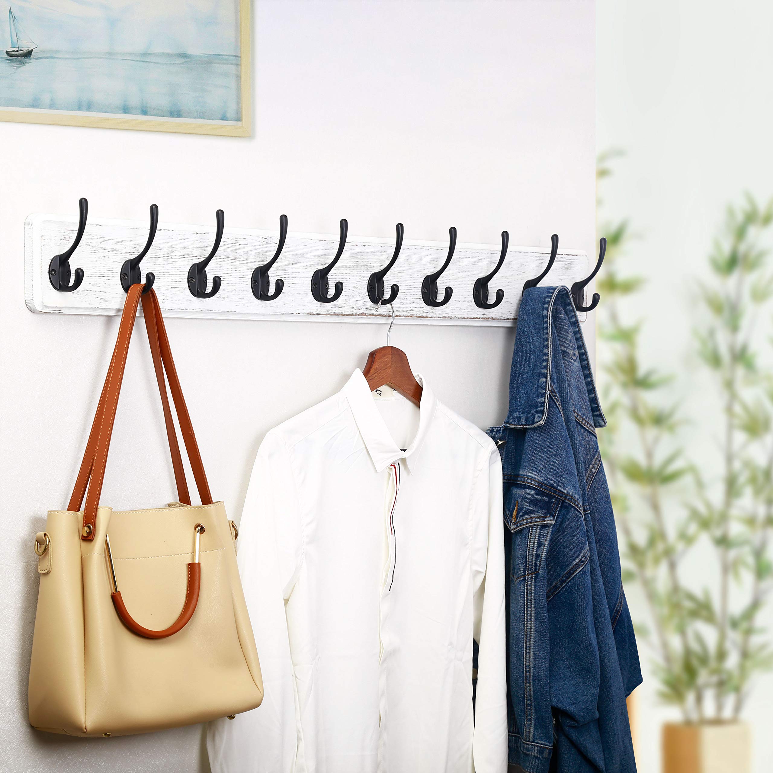 **WEBI 10-Hook Wall Mounted Coat Rack – 38.6