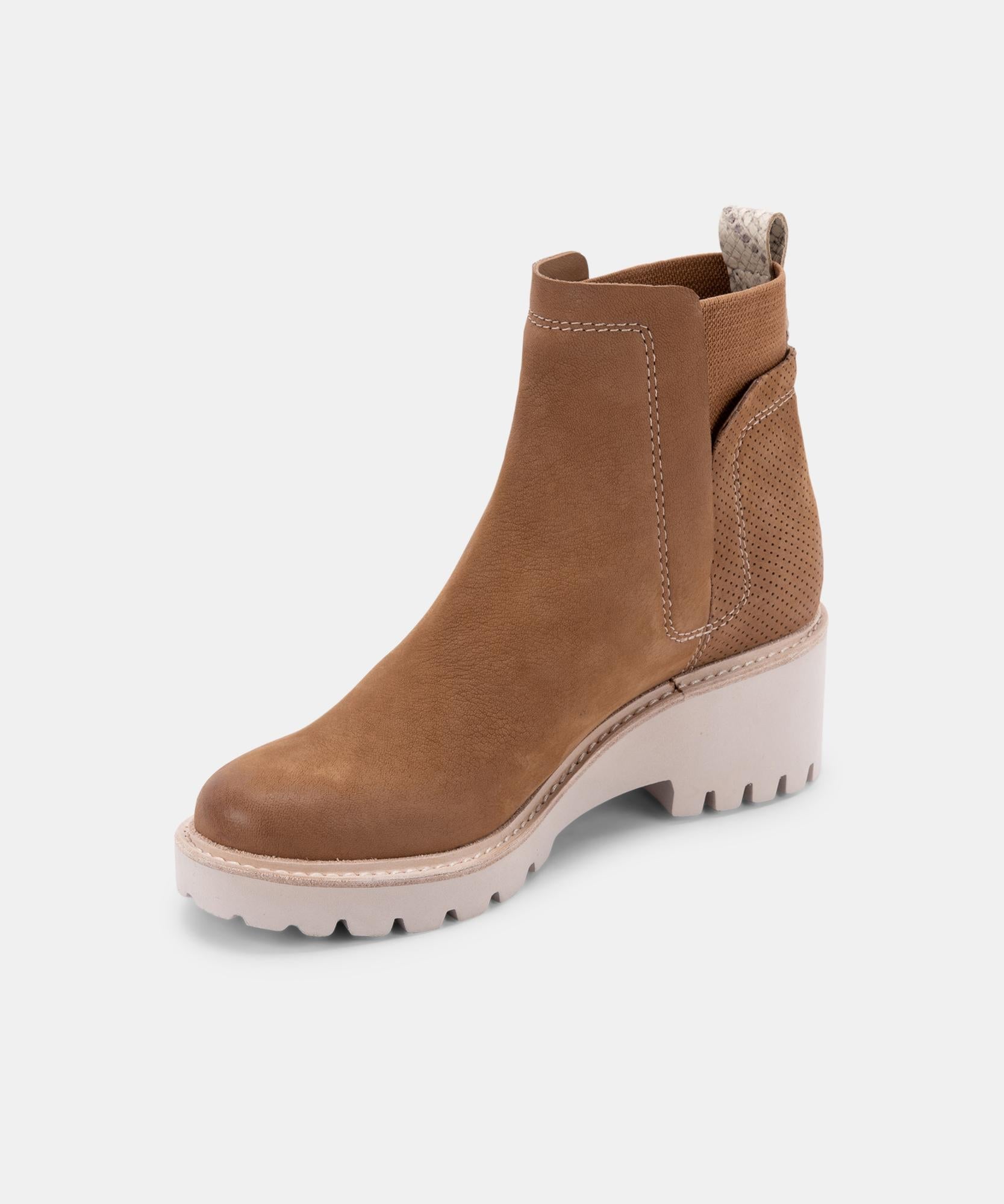 HUEY BOOTIES WHISKEY NUBUCK - Comfortable & Stylish Leather Boots for Men - Perfect for Outdoor Hiking, Casual Wear & Winter Fashion