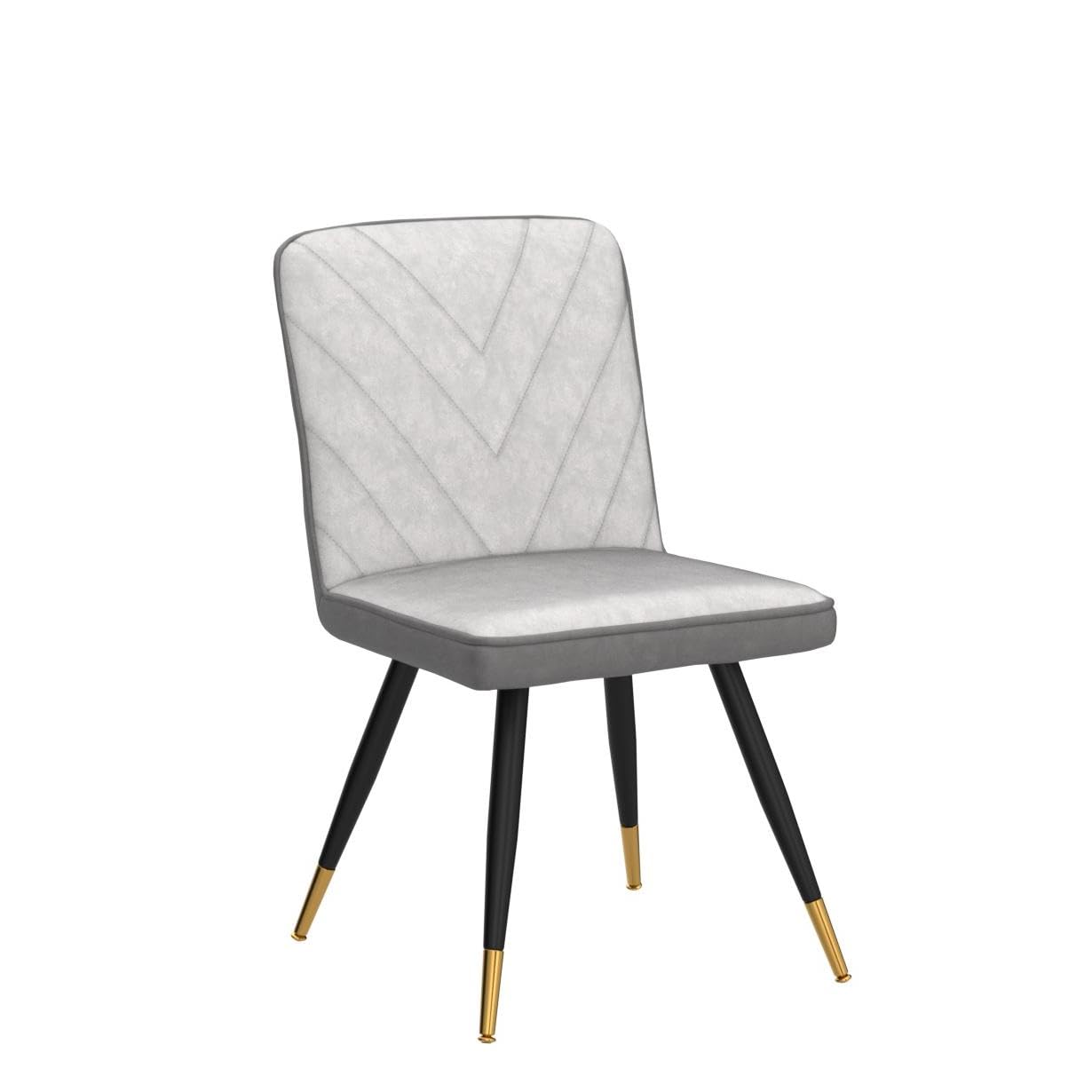 Mid Century Modern Dining Chairs Set of 2 - ALISH Upholstered Kitchen & Living Room Chairs with Metal Legs - Perfect for Dining Room, Home Office & Small Spaces