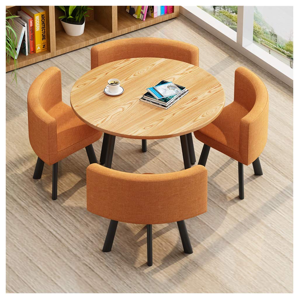 Modern Office Conference Table and Chair Set - Reception Room, Business Hotel, Living Room, Kitchen, Dining Table - Perfect for Coffee Shops, Dessert Cafés, Garden Balconies & Beauty Salons