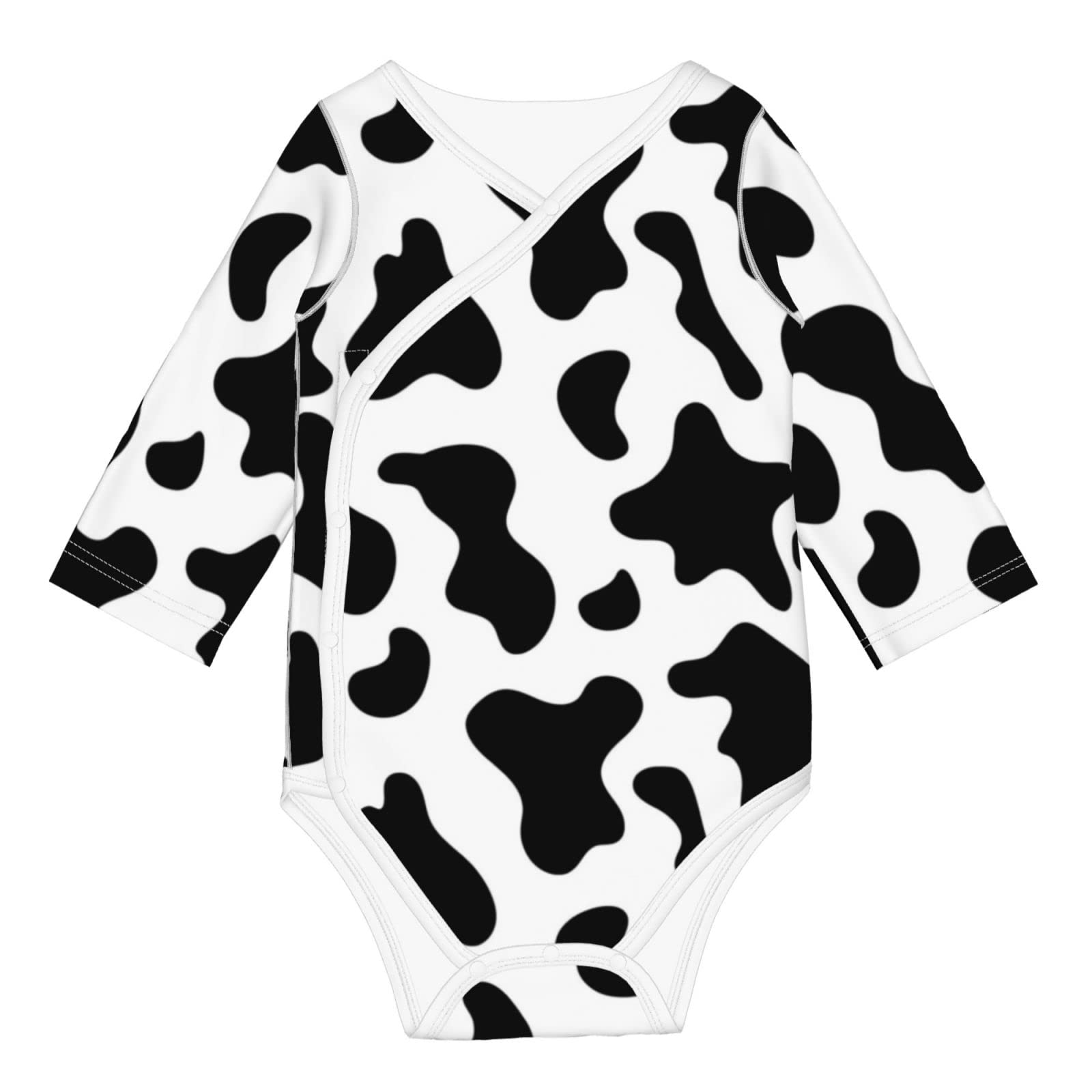 YKKlima Baby Boy & Girl Cotton Long-Sleeve Bodysuit Onesie - Soft Cow Print Romper for Newborns & Infants | Perfect for Playtime, Photo Shoots & Everyday Comfort