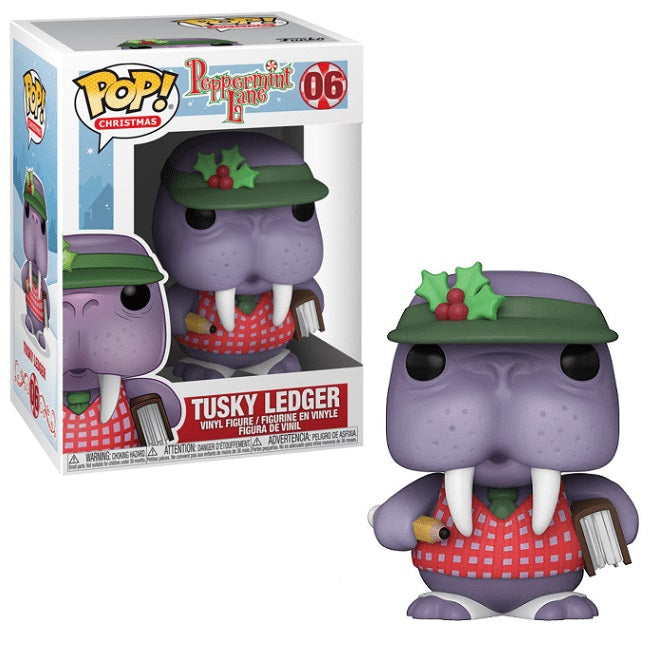 Christmas Pop! Vinyl Figure Peppermint Lane Tusky Ledger [06] - Funko Pop Holiday Collectible for Christmas Decor & Gift Giving