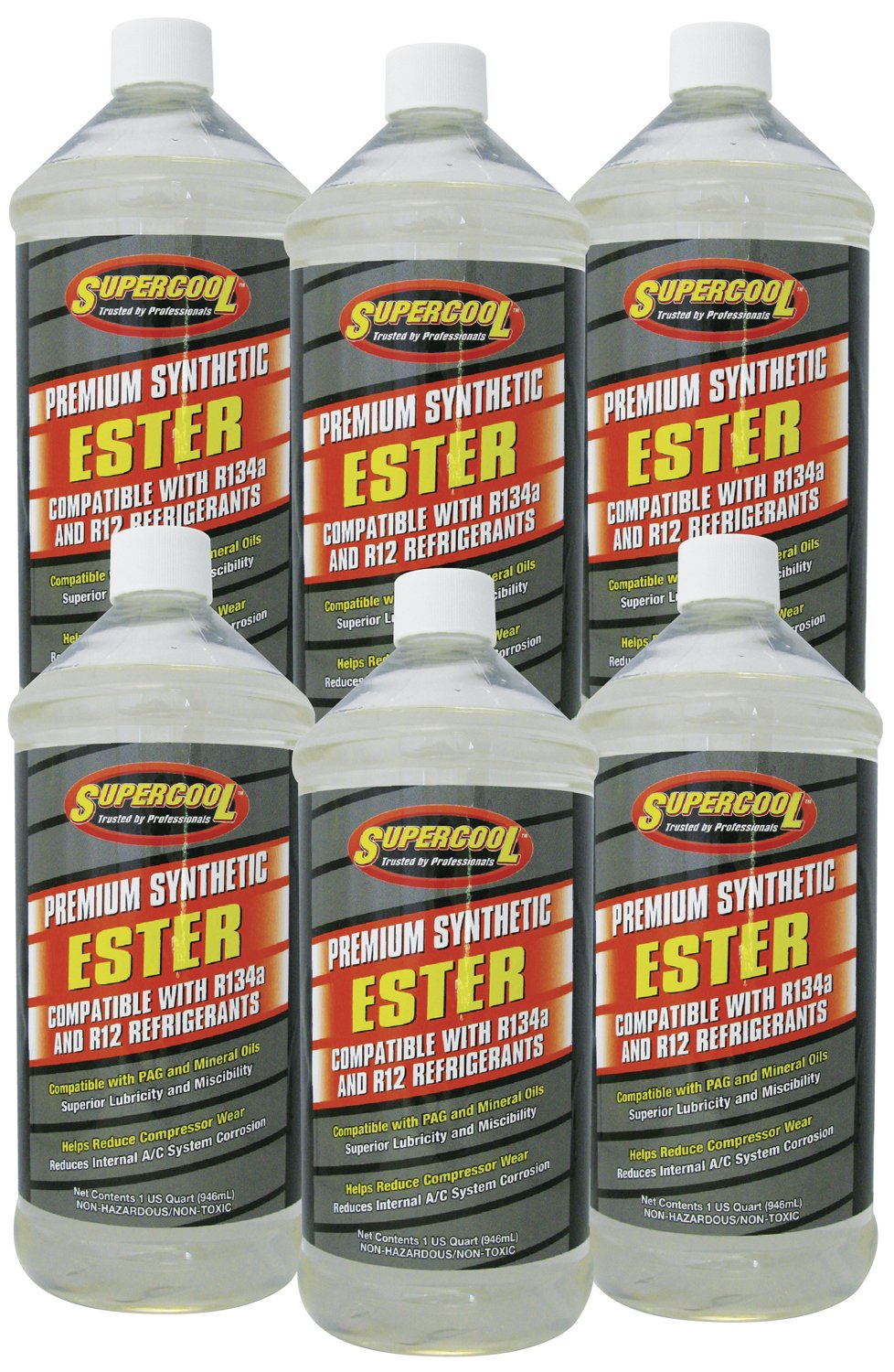 TSI Supercool E31-6CP Ester Oil - 1 Quart (6 Pack) | High-Performance Synthetic Lubricant for Automotive, HVAC & Industrial Equipment | Ideal for Extreme Temperature Applications