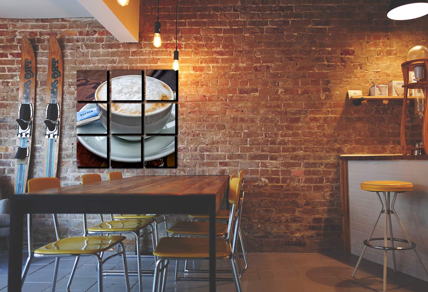 9-Piece Coffee Wall Art Set - Canvas Painting for Café & Home Decor