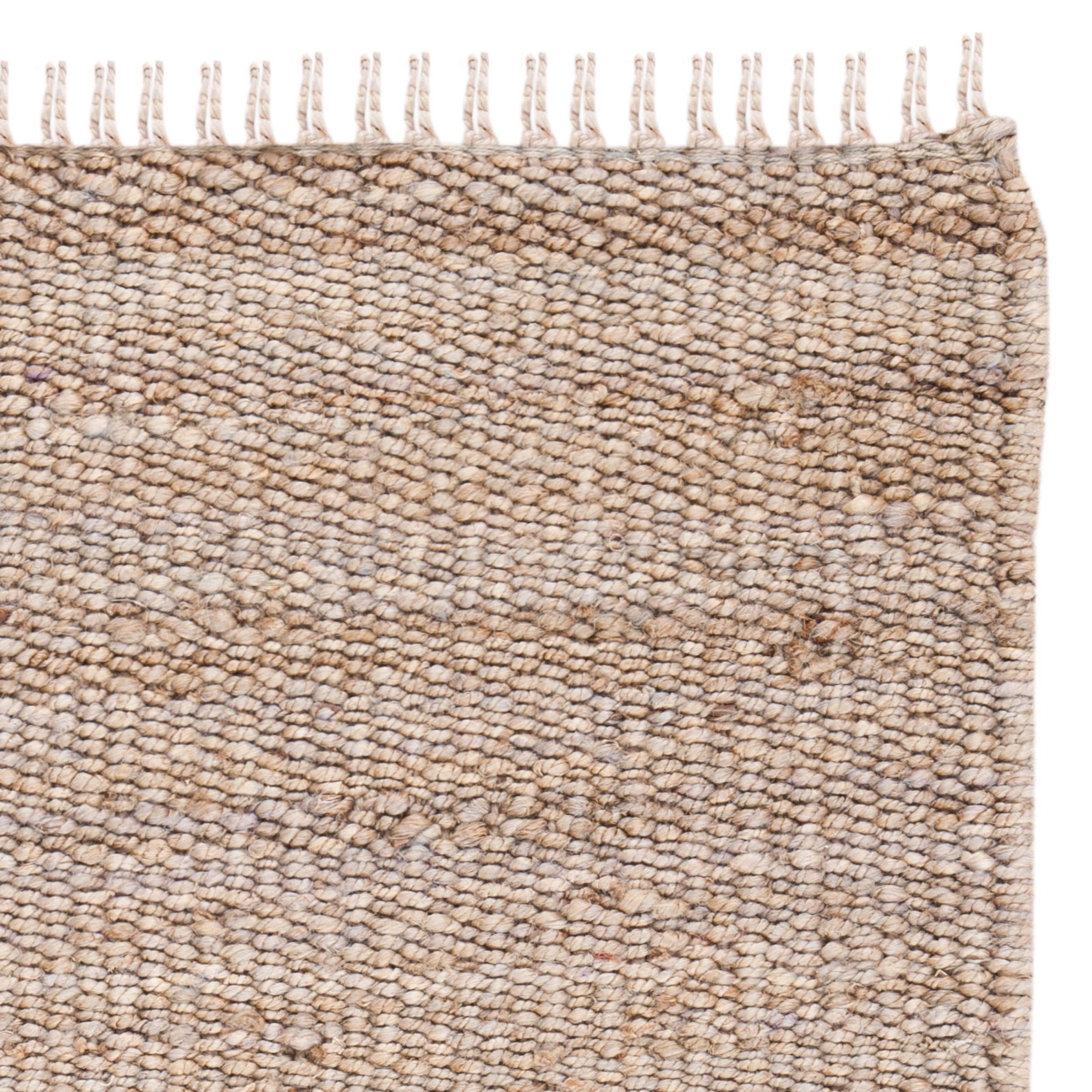 SAFAVIEH Handmade Boho Jute Area Rug 6' x 9' - Natural Fiber Woven with Fringe, Grey (NF368C) | Perfect for Living Room, Bedroom & High Traffic Areas | Eco-Friendly Home Decor for Bohemian & Coastal Style Interiors