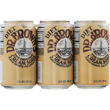 Dr. Brown's Diet Cream Soda - 48 Pack of 12oz Cans | Zero Sugar, Low Calorie Soda | Perfect for Parties, BBQs & Family Gatherings