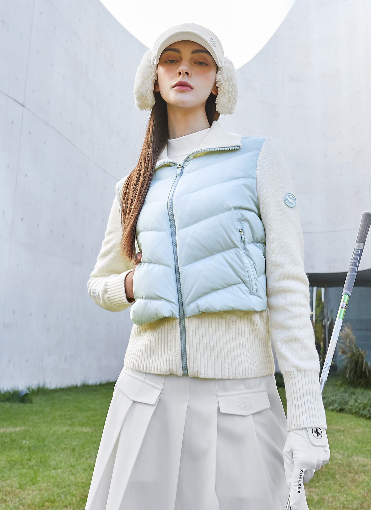 Women's Hybrid Knit Goose Down Jumper - Warm Winter Coat for Outdoor Activities & Casual Wear