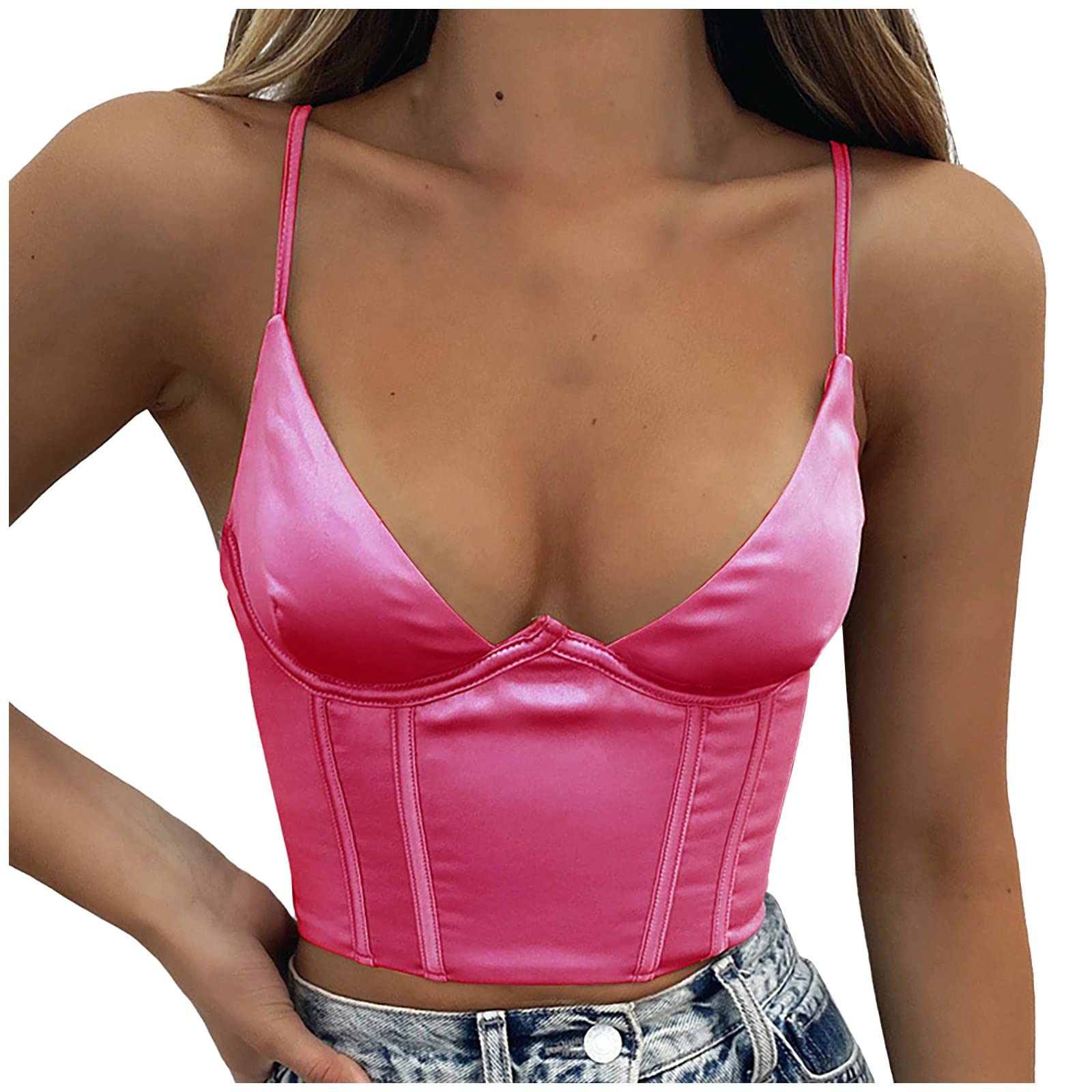 Women's Glitter Strappy Tank Tops - Sexy Loose Fit Cami Swing Vest for Workout & Clubwear | Gym, Yoga, Night Out & Summer Fashion