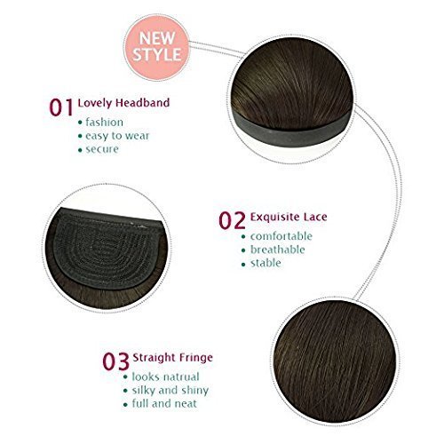Baal Front Hair Bang Fringe Hair Extension Clip - Natural Black Human Hair Clip-in Bangs for Women & Girls | Perfect for Cosplay, Daily Styling & Instant Hair Makeovers