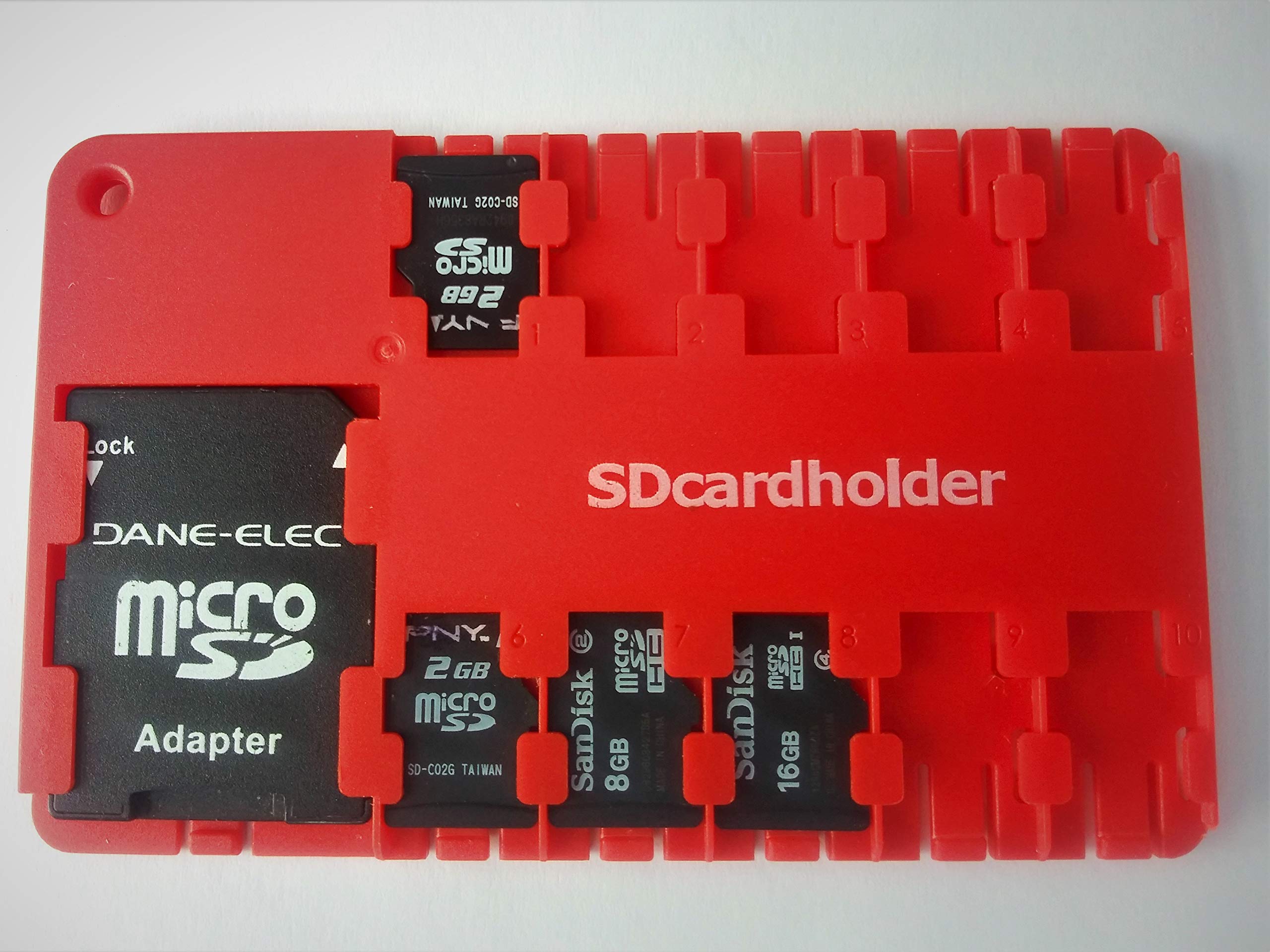 Premium Micro SD Card Holder Case - Red | Secure & Compact Storage for Memory Cards | Perfect for Travel, Photography & Tech Enthusiasts