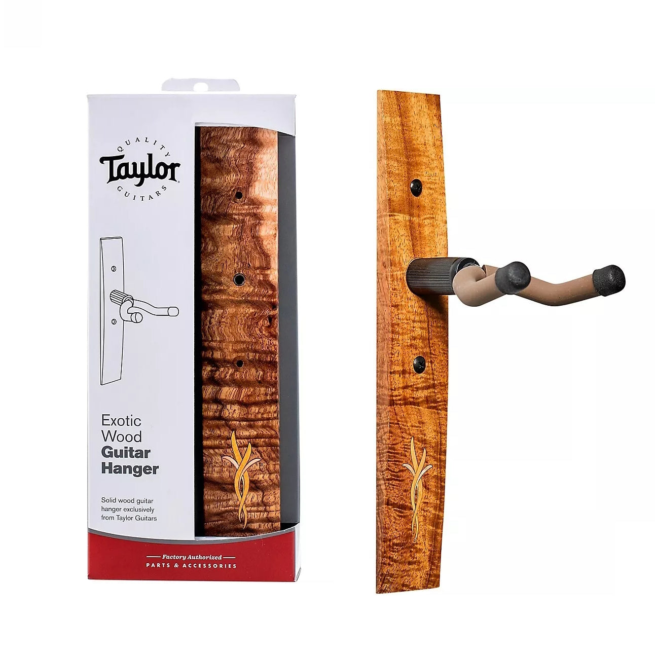 Taylor Bouquet Guitar Hanger - Premium Koa Wood with Exquisite Wood Inlay - Perfect for Home, Studio & Stage Guitar Display