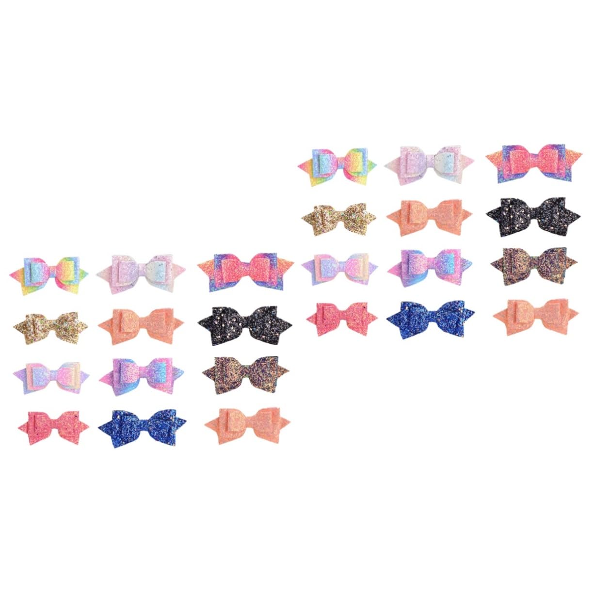 TOYANDONA 2 Sets Baby Girls Hair Clips with Sequins Bows - 24pcs Safe Non-Slip Hairpins for Toddlers & Kids - Perfect for Parties, School, and Daily Outfits