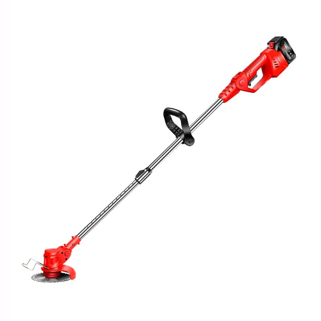 **Cordless Weed Eater & Grass Trimmer - 1-30cm Height Adjustment, Dual Control Switch, Powerful Brush Cutter with Blade & Charger (Includes 2 Batteries & 1 Charger) - Perfect for Lawn, Garden & Yard Maintenance**