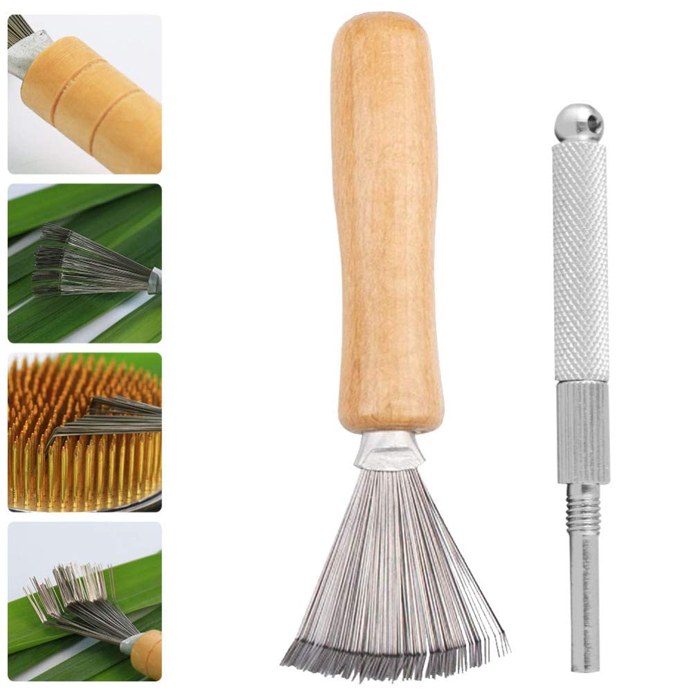 ABOOFAN Japanese Ikebana Flower Arranging Tool Set - Stainless Steel Kenzan, Needle Cleaner, Pin Rake & Straightening Tools for Floral Design - Perfect for Home Decor, Wedding Centerpieces & DIY Flower Arrangements