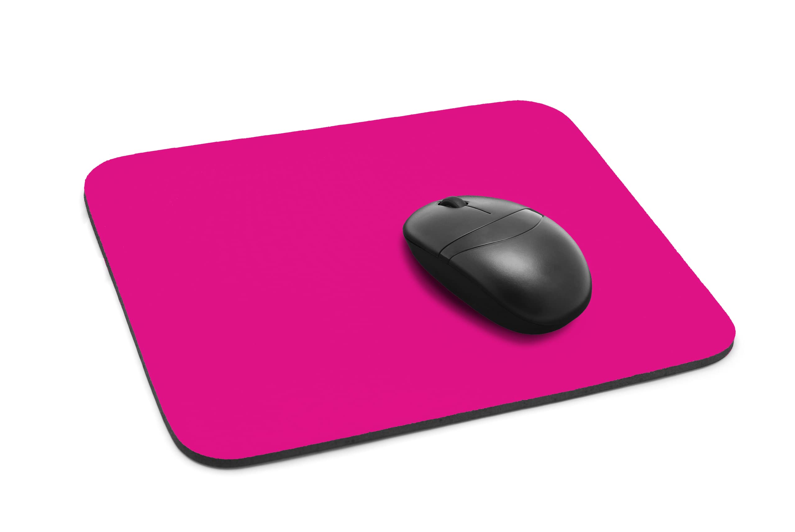 Premium Solid Color Mouse Pad - Soft Non-Slip Base, Smooth Surface (Pink) - Perfect for Office, Gaming & Home Computer Setup