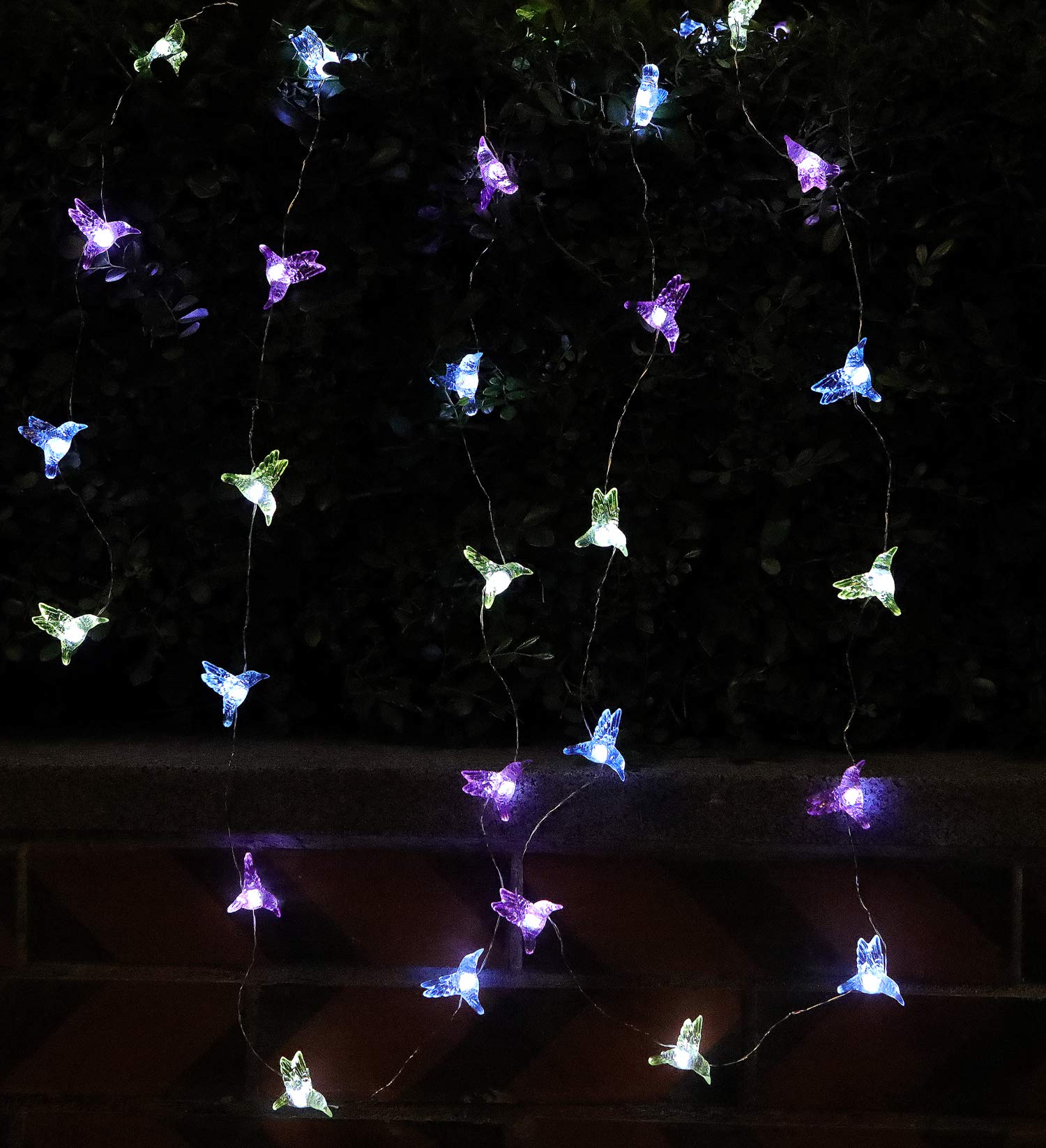 Solar Hummingbird String Lights - 15.8 Ft 30 LED Warm White Waterproof Outdoor Fairy Lights for Garden, Yard, Patio Decor - Perfect for Wedding, Party, Christmas & Backyard Lighting