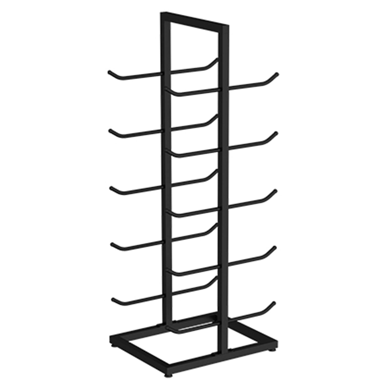Premium Metal Yoga Mat Rack Organizer - Heavy Duty Free Standing Display Stand for Multiple Mats & Foam Rollers - Perfect for Gym, Yoga Studio, Garage & School Storage (Black) - Ideal for Home Workouts & Professional Studios