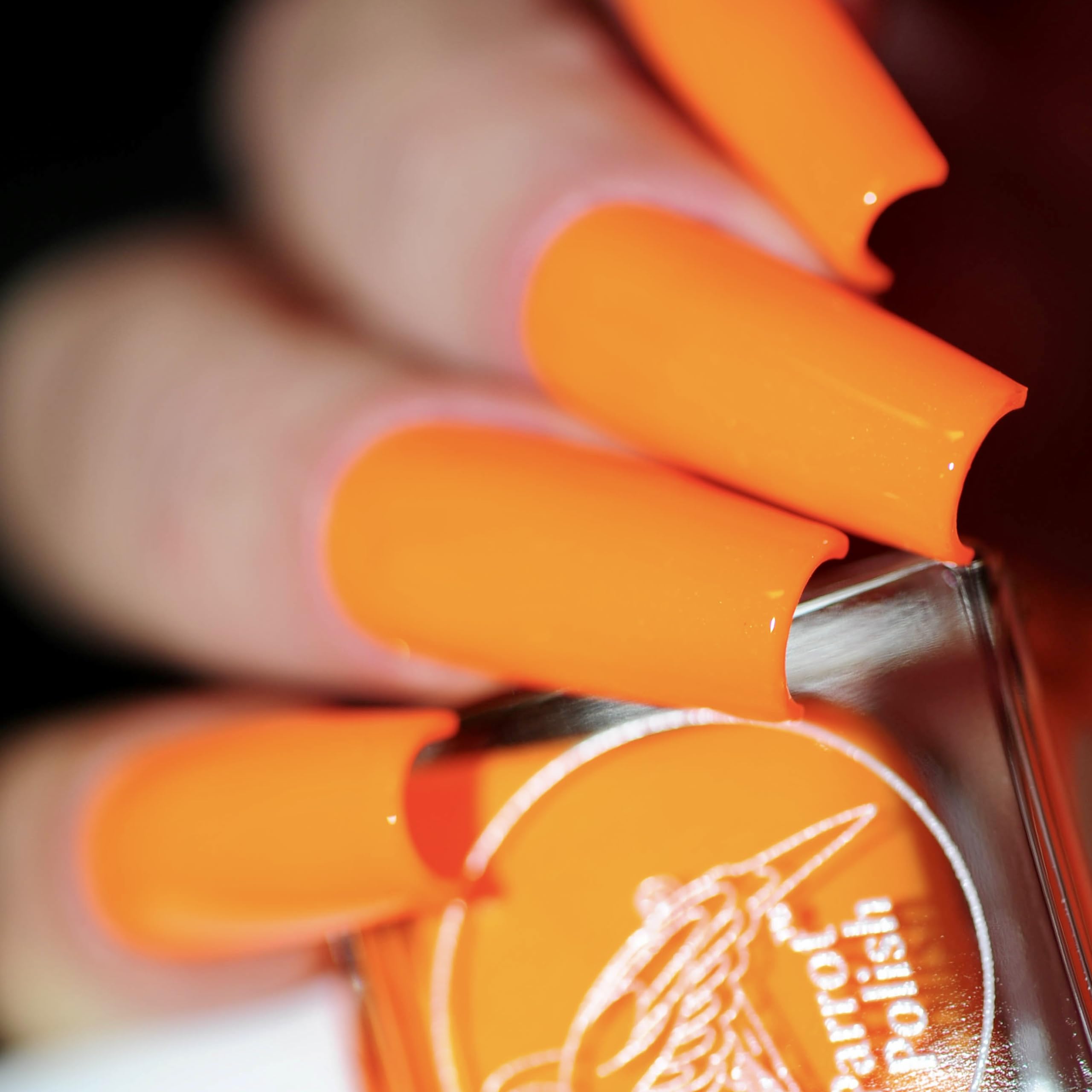 Orangutan Orange Neon Nail Polish - Long Lasting UV Reactive Nail Lacquer for Summer, Parties & Nightlife | Vegan & Cruelty Free