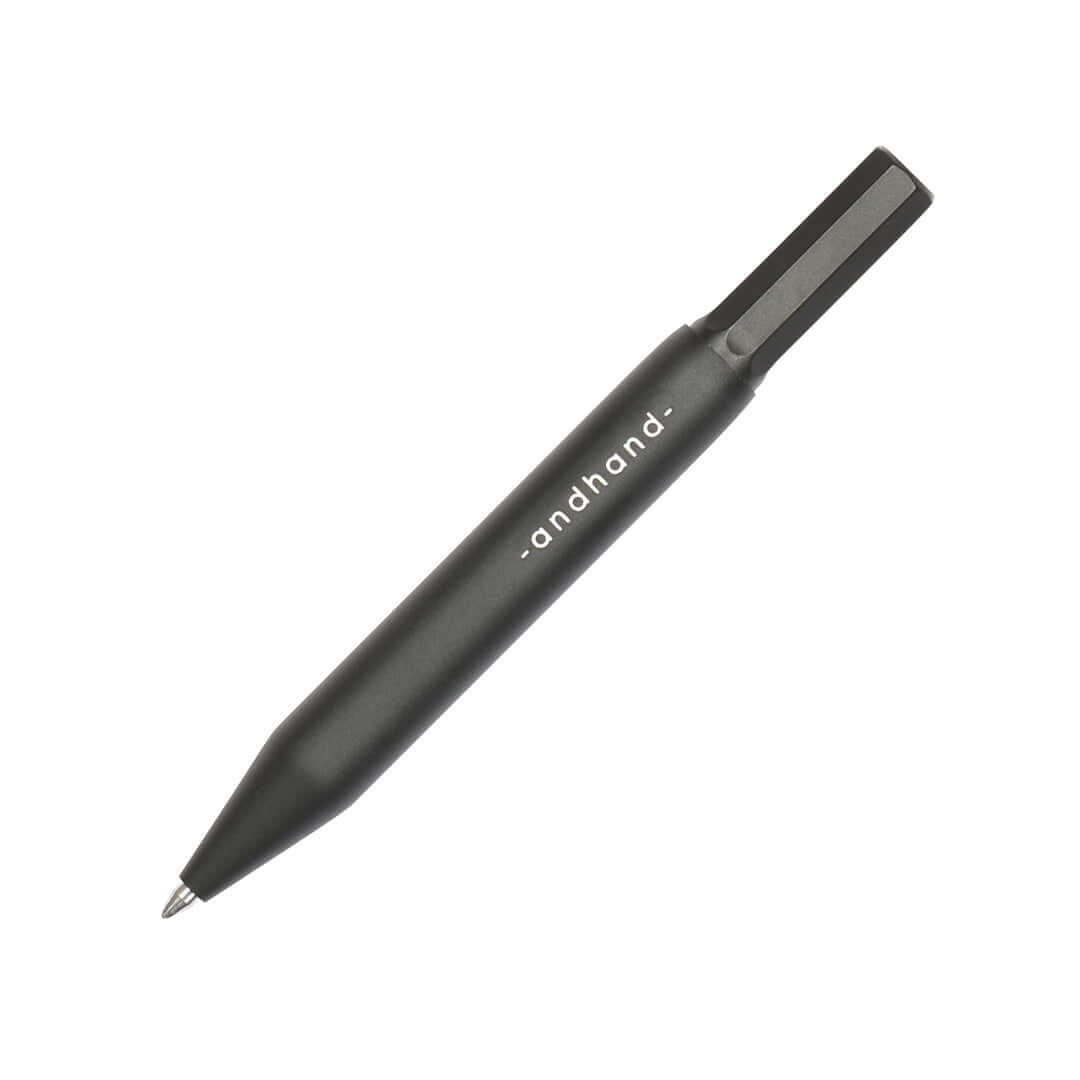 Andhand Method Mini Retractable Ballpoint Pen - Black Ink, Compact & Portable Writing Tool for Office, School, Travel & Everyday Use