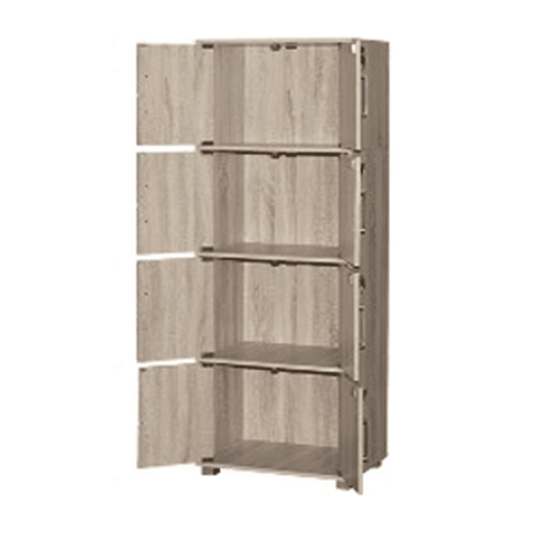 Koen II 4-Tier Storage Cabinet - Organize Home, Office, or Garage - Durable Shelving Unit for Closet, Pantry & Utility Room Storage