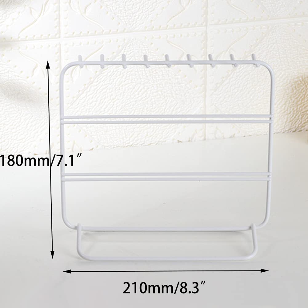 Jewelry Organizer & Holder - Premium White Display Stand for Earrings, Necklaces & Bracelets | Perfect for Bedroom Vanity, Travel & Gift Giving