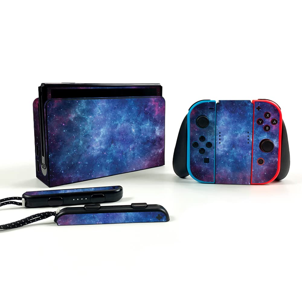 MightySkins Protective Vinyl Decal Wrap Cover Compatible with Nintendo Switch OLED - Nebula Design | Durable, Customizable Skin for Switch OLED | Easy to Apply & Remove | Made in USA | Perfect for Gaming Protection & Personalization